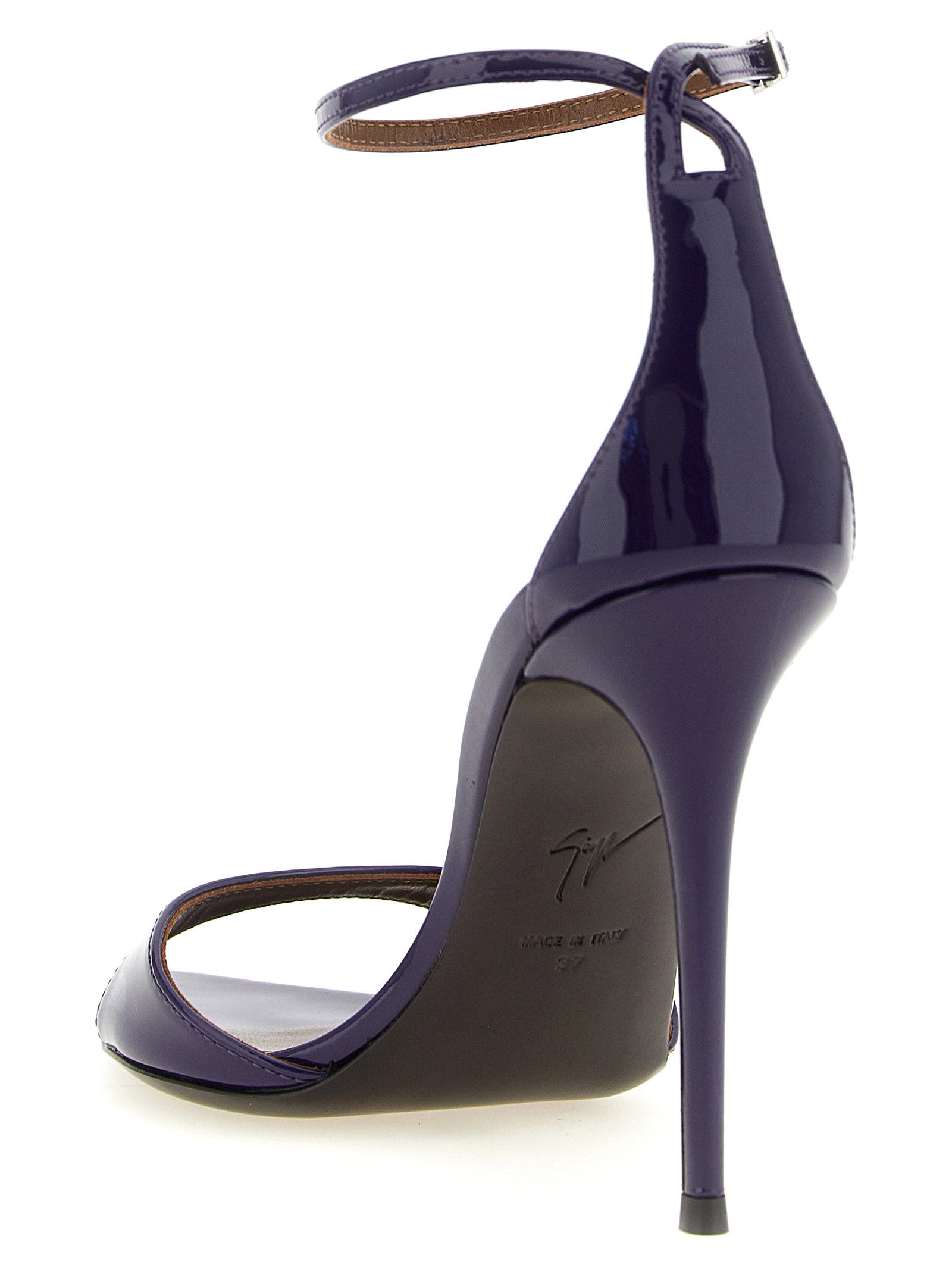 Giuseppe Zanotti Purple Calfskin Stiletto Heel Sandals Giuseppe Zanotti