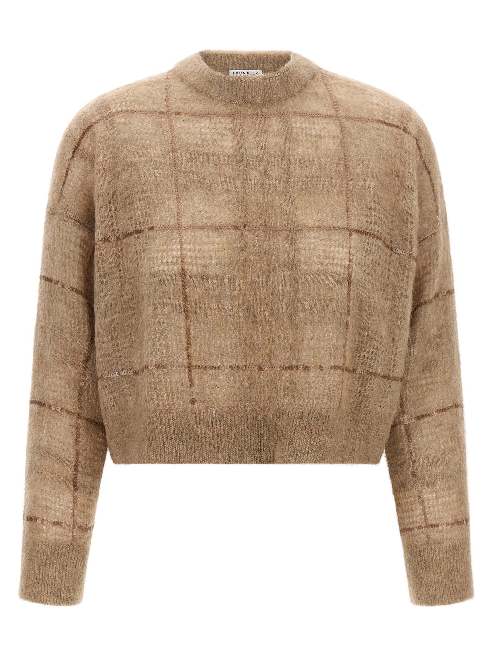 Brunello Cucinelli Beige Wool Cardigan Brunello Cucinelli