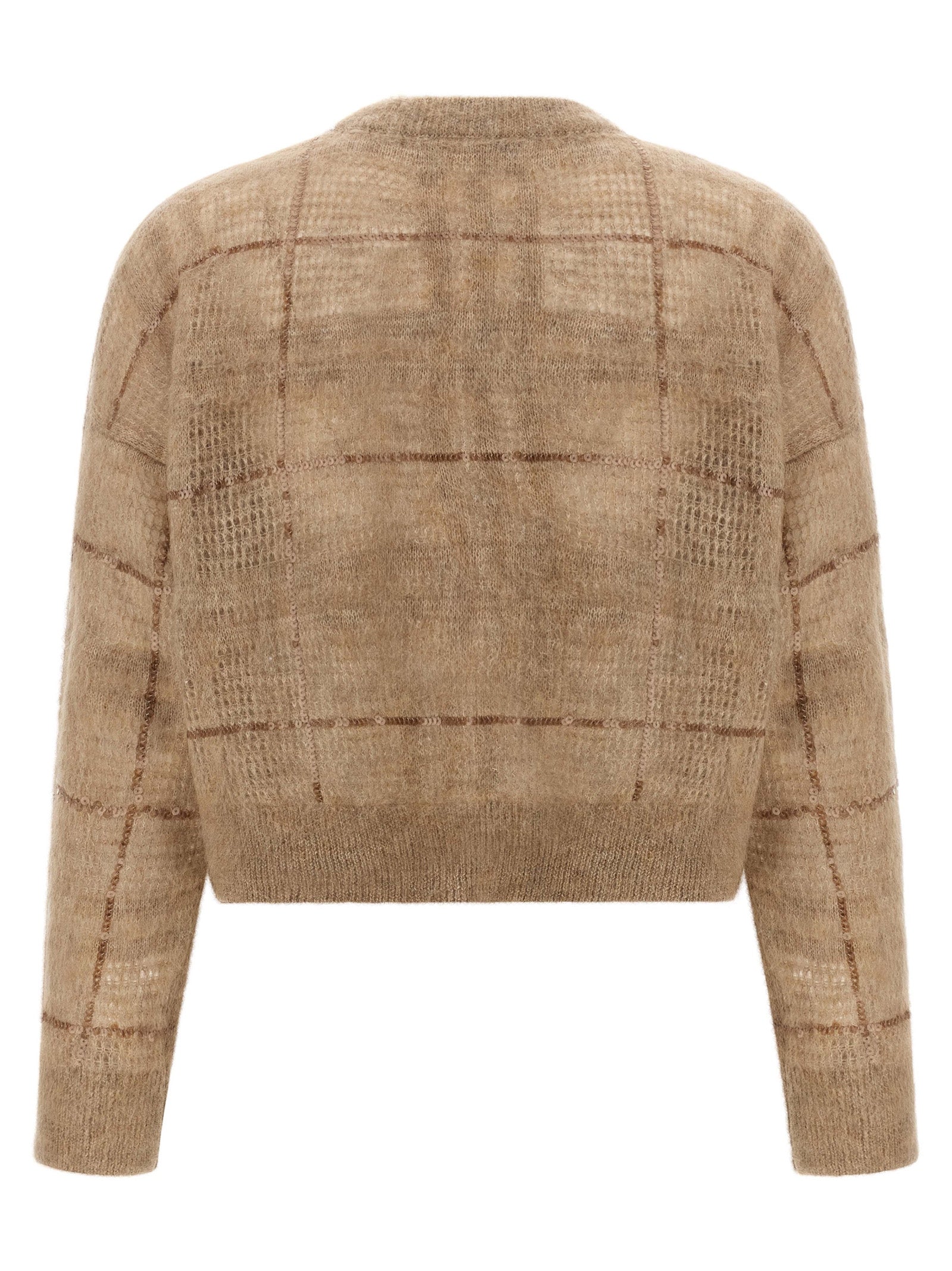 Brunello Cucinelli Beige Wool Cardigan Brunello Cucinelli
