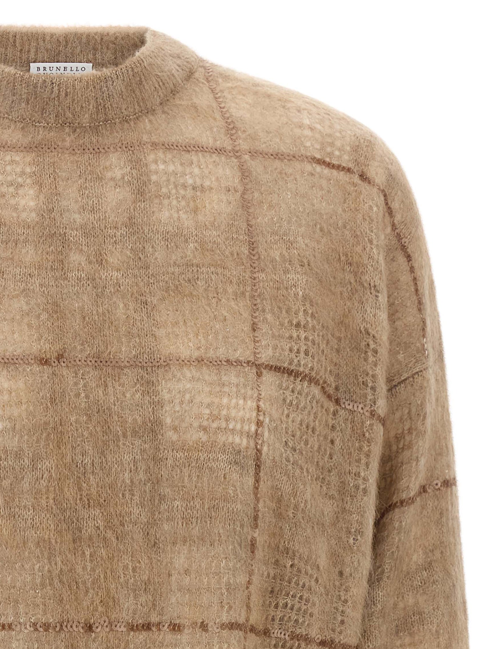 Brunello Cucinelli Beige Wool Cardigan Brunello Cucinelli