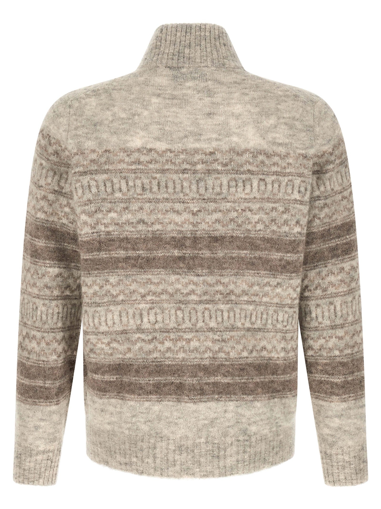 Brunello Cucinelli Beige Alpaca Leather Cardigan Brunello Cucinelli
