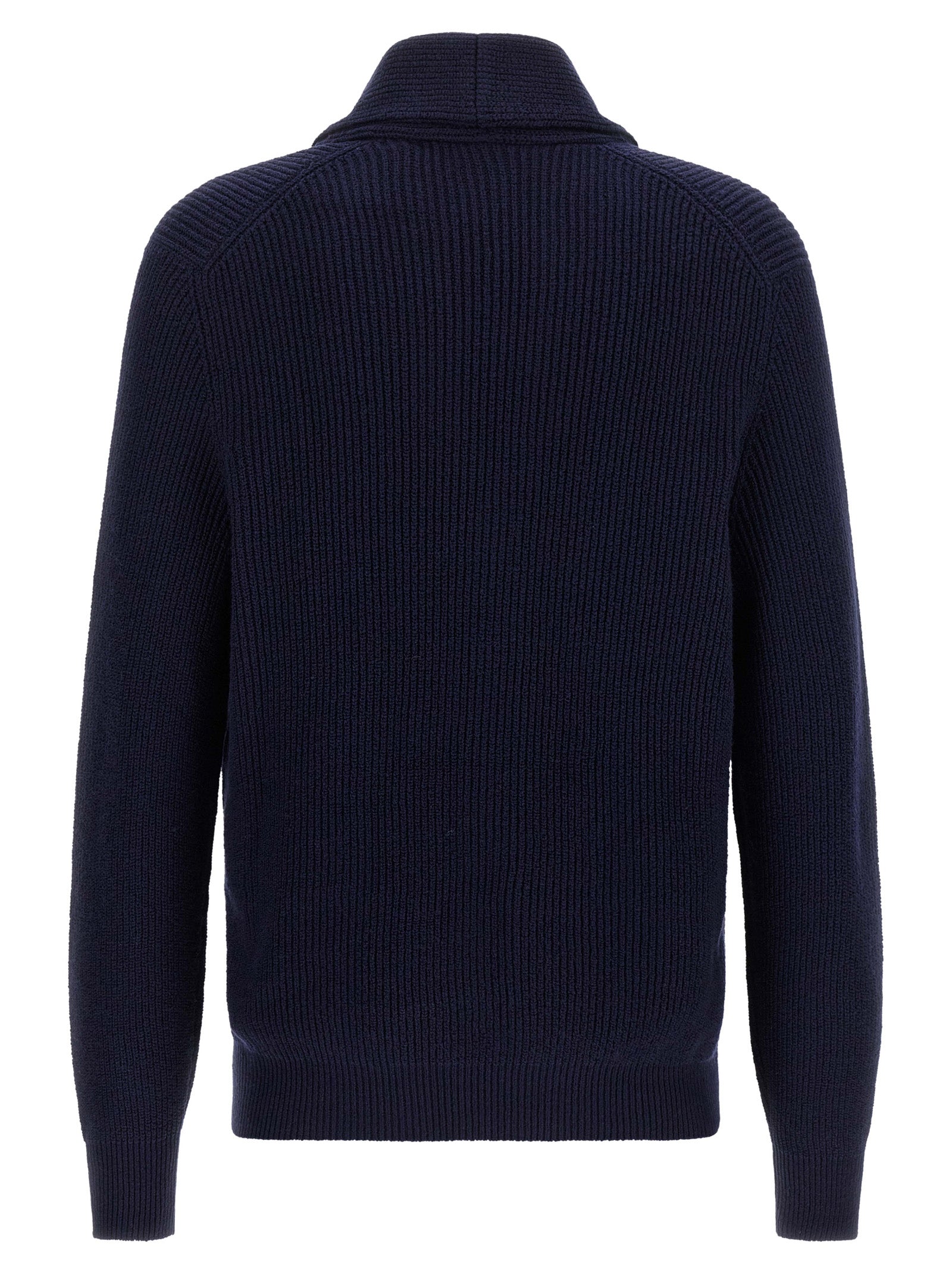 Brunello Cucinelli Blue Cotton Cardigan Brunello Cucinelli