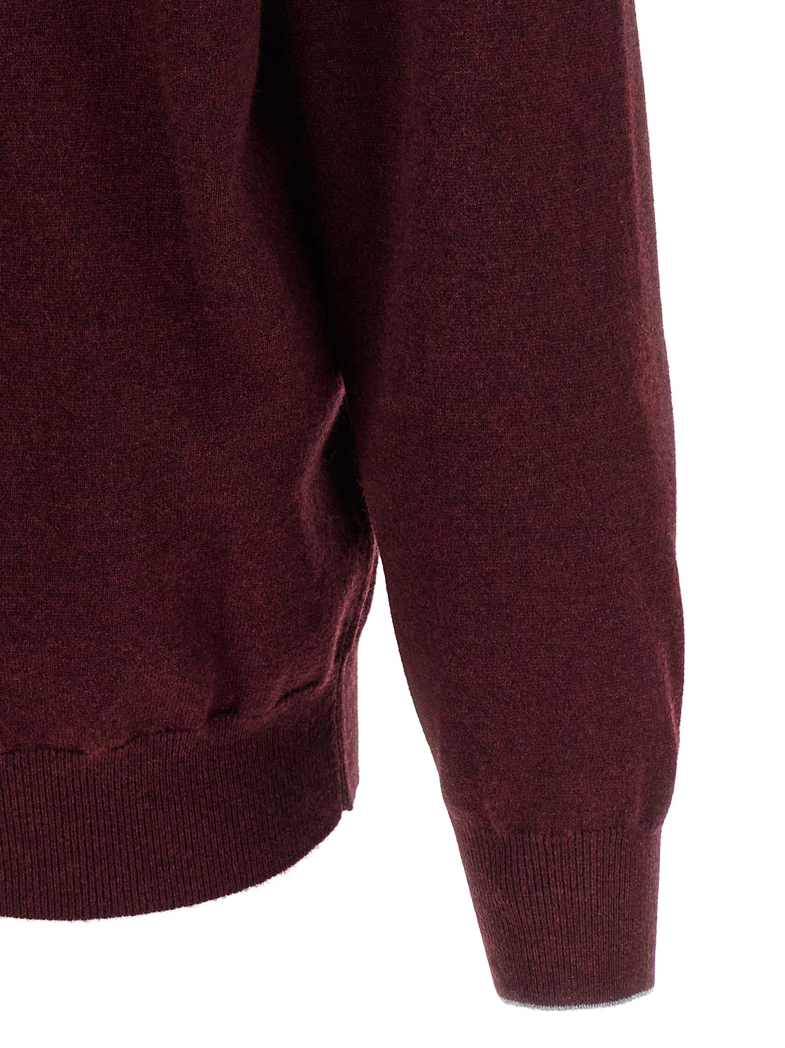 Brunello Cucinelli Bordeaux Cashmere Cardigan Brunello Cucinelli