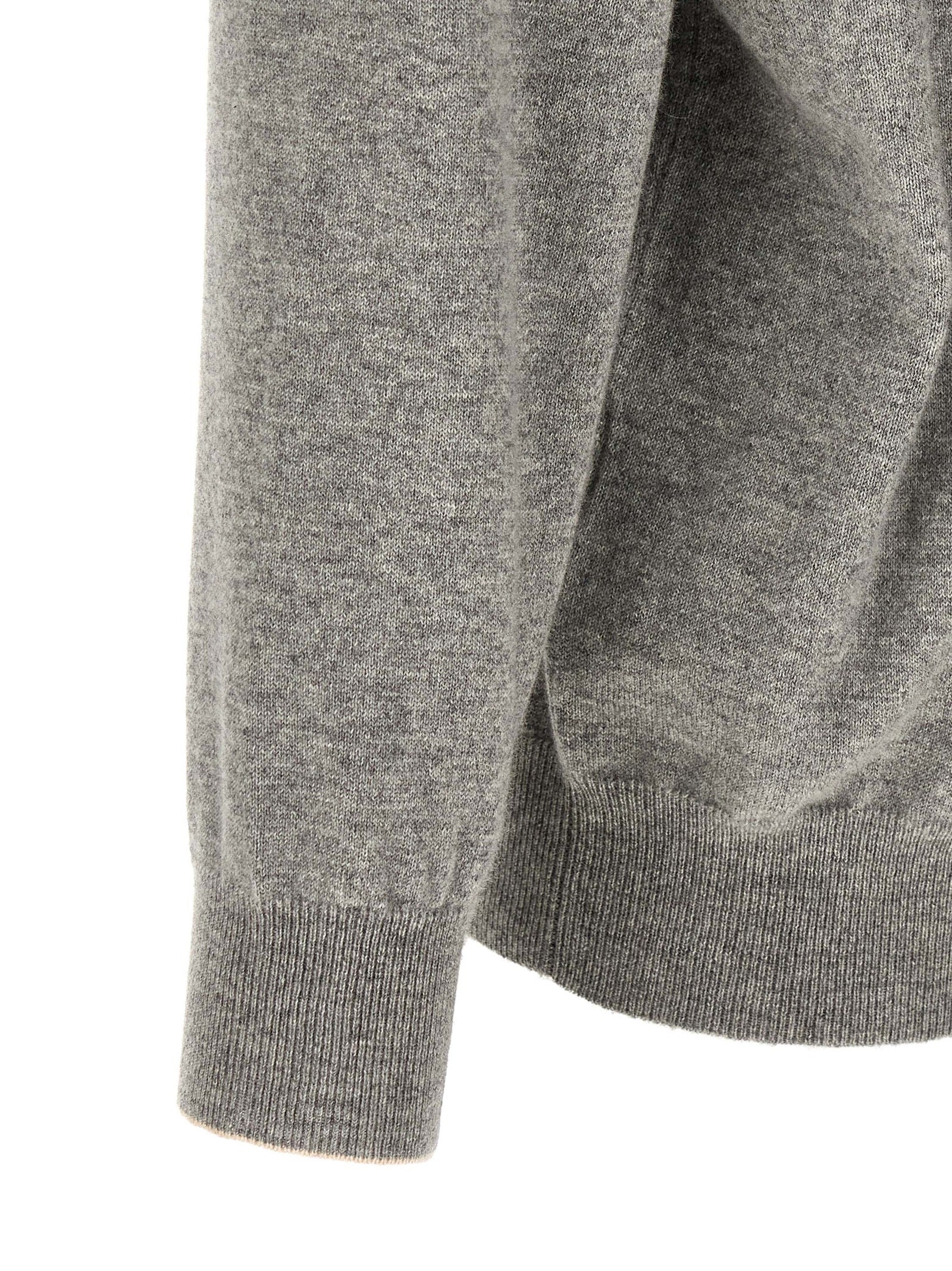 Brunello Cucinelli Gray Cashmere Cardigan Brunello Cucinelli