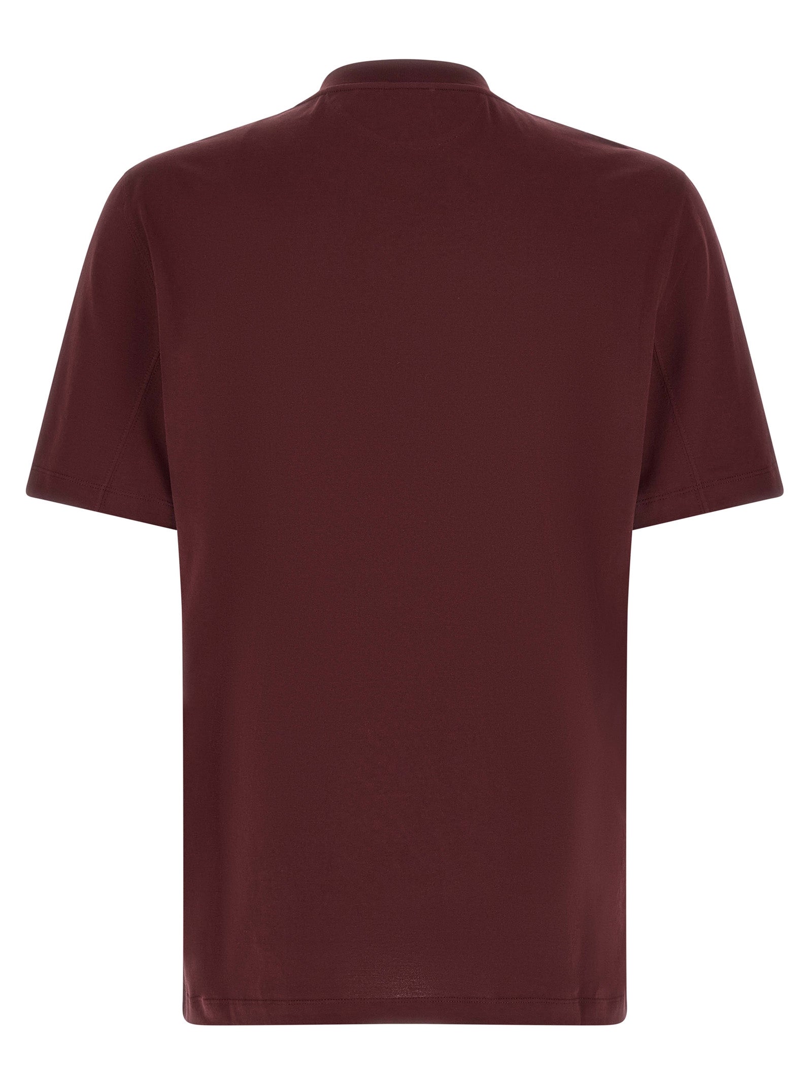 Brunello Cucinelli Bordeaux Cotton T-Shirt Brunello Cucinelli