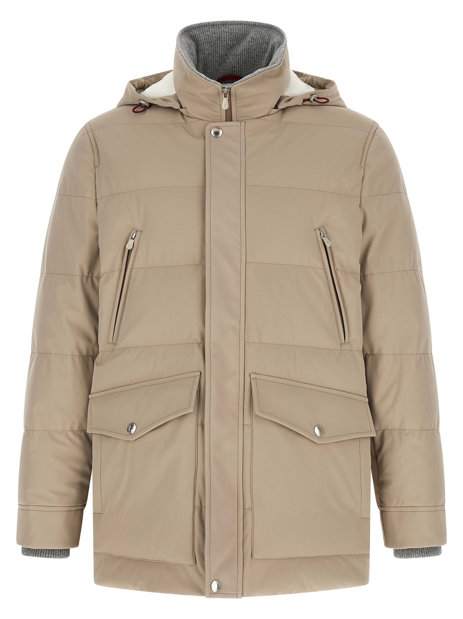 Brunello Cucinelli Beige Polyamide Parka Brunello Cucinelli