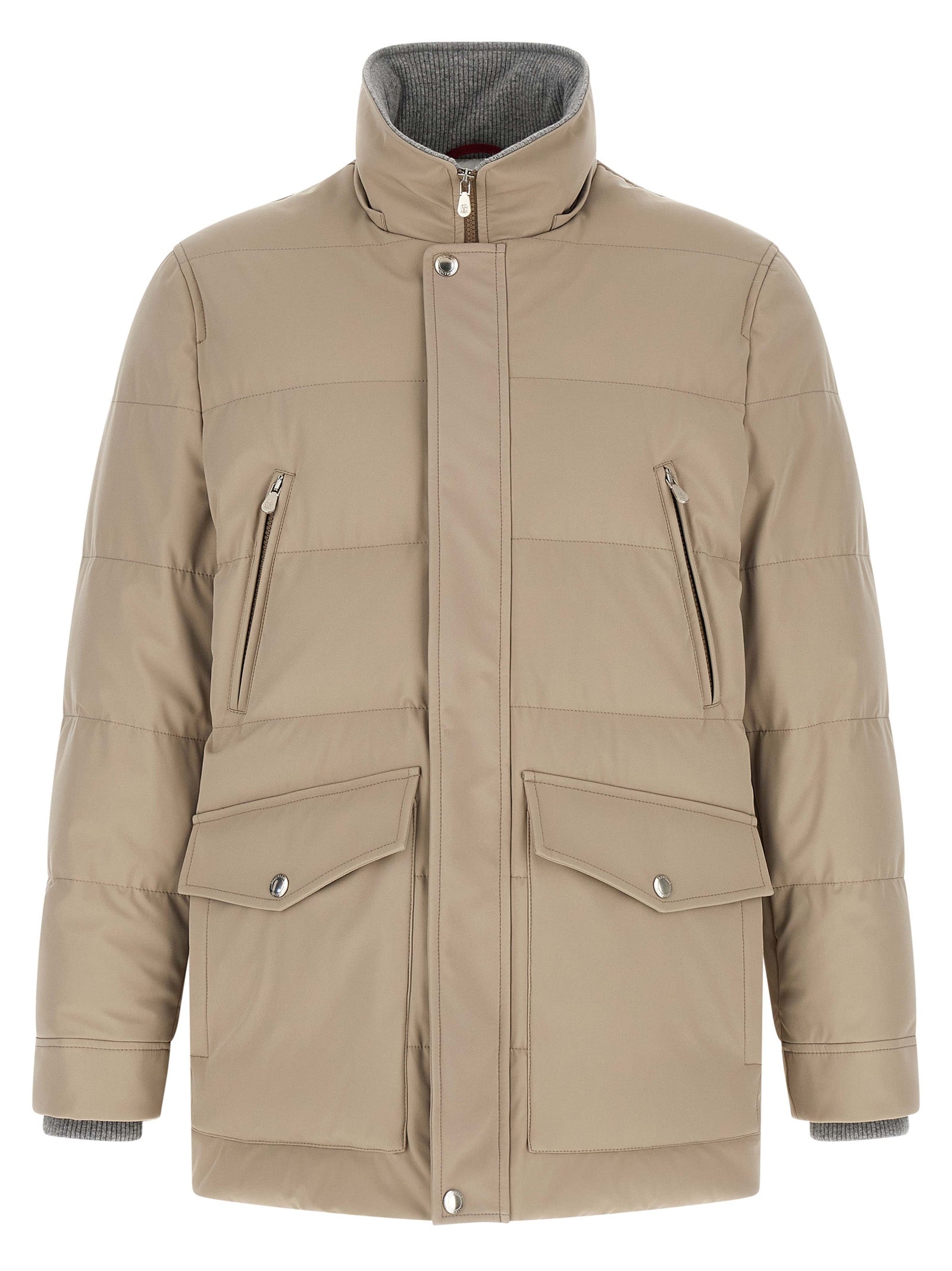 Brunello Cucinelli Beige Polyamide Parka Brunello Cucinelli