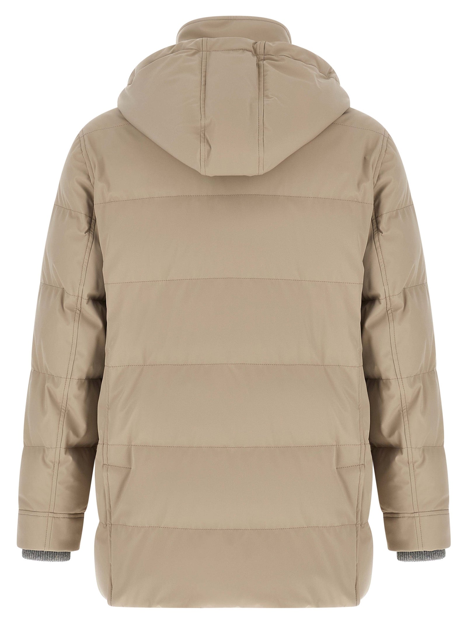 Brunello Cucinelli Beige Polyamide Parka Brunello Cucinelli