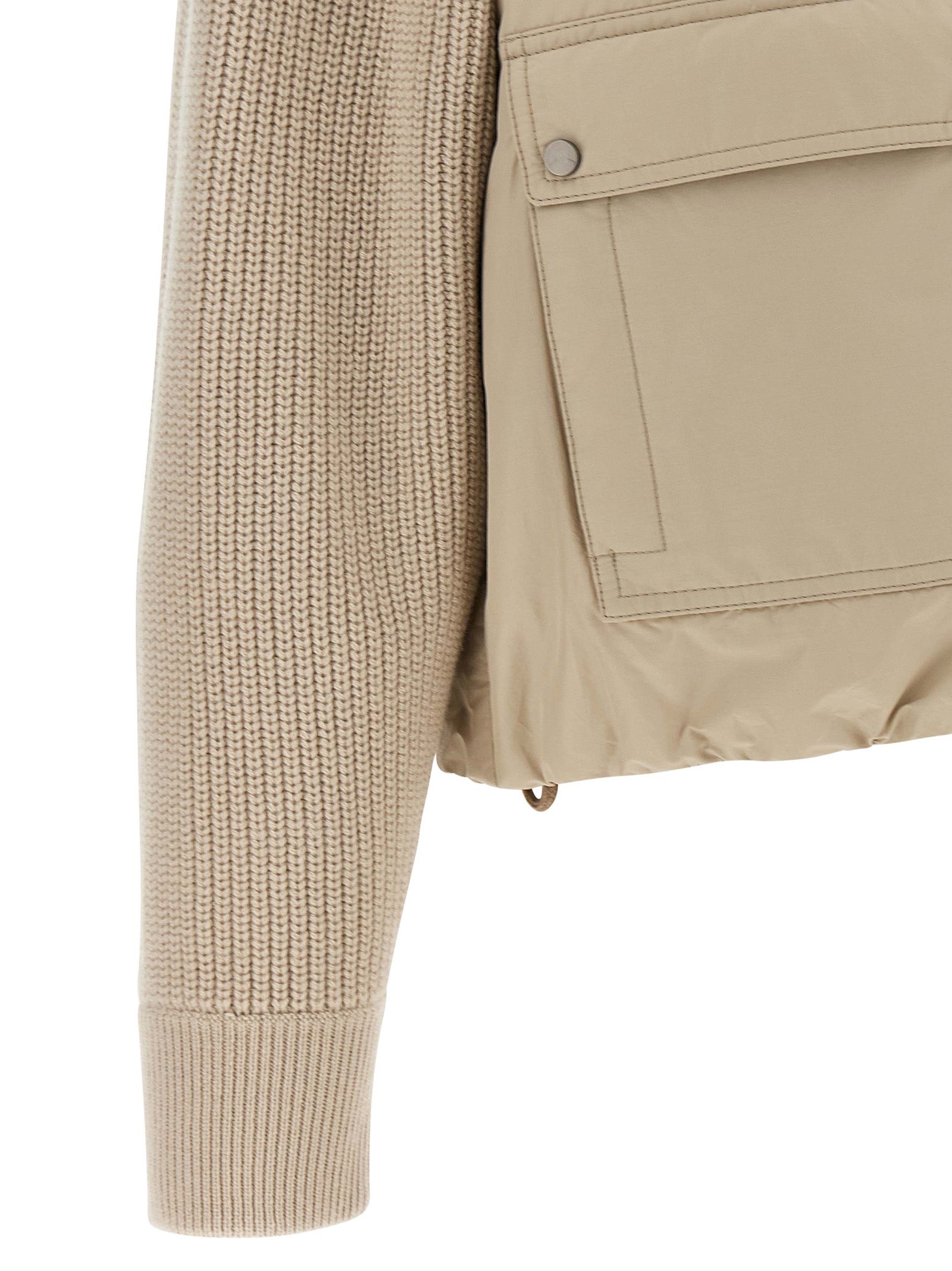 Brunello Cucinelli Beige Cotton Full-Length Jacket Brunello Cucinelli