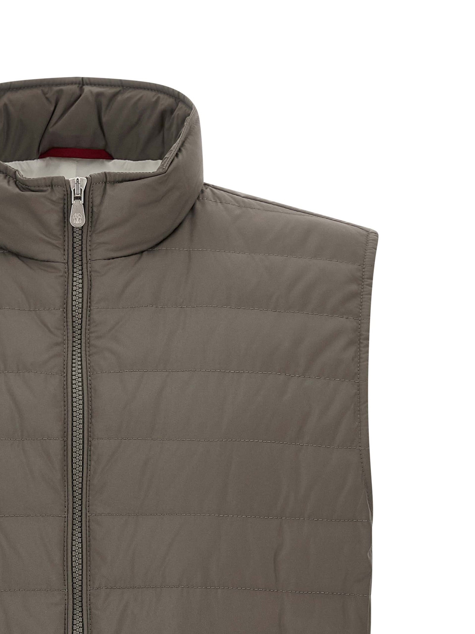 Brunello Cucinelli Bicolor Polyester Sleeveless Jacket Brunello Cucinelli