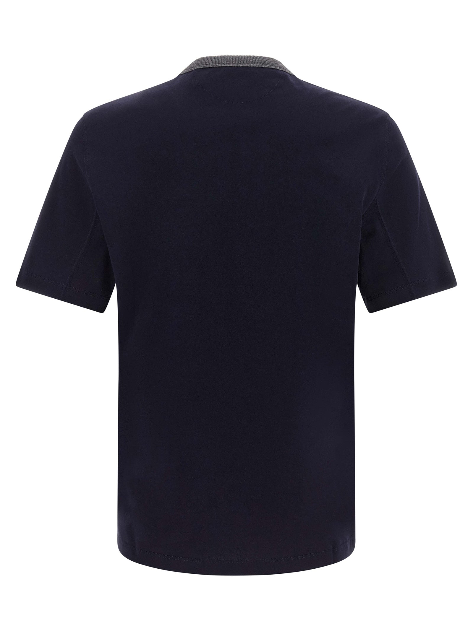 Brunello Cucinelli Blue Cotton T-Shirt Brunello Cucinelli