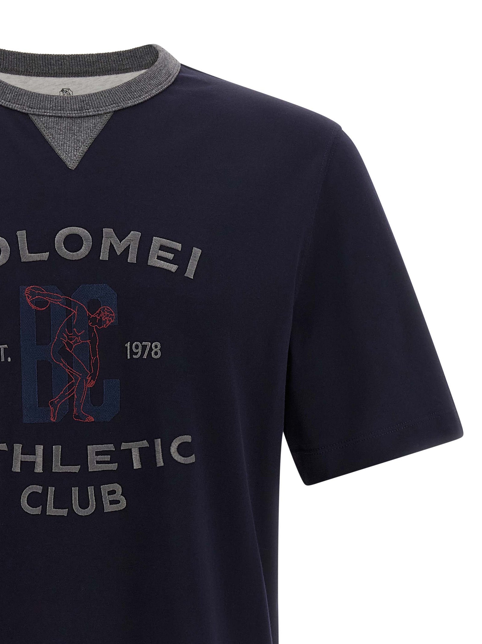 Brunello Cucinelli Blue Cotton T-Shirt Brunello Cucinelli