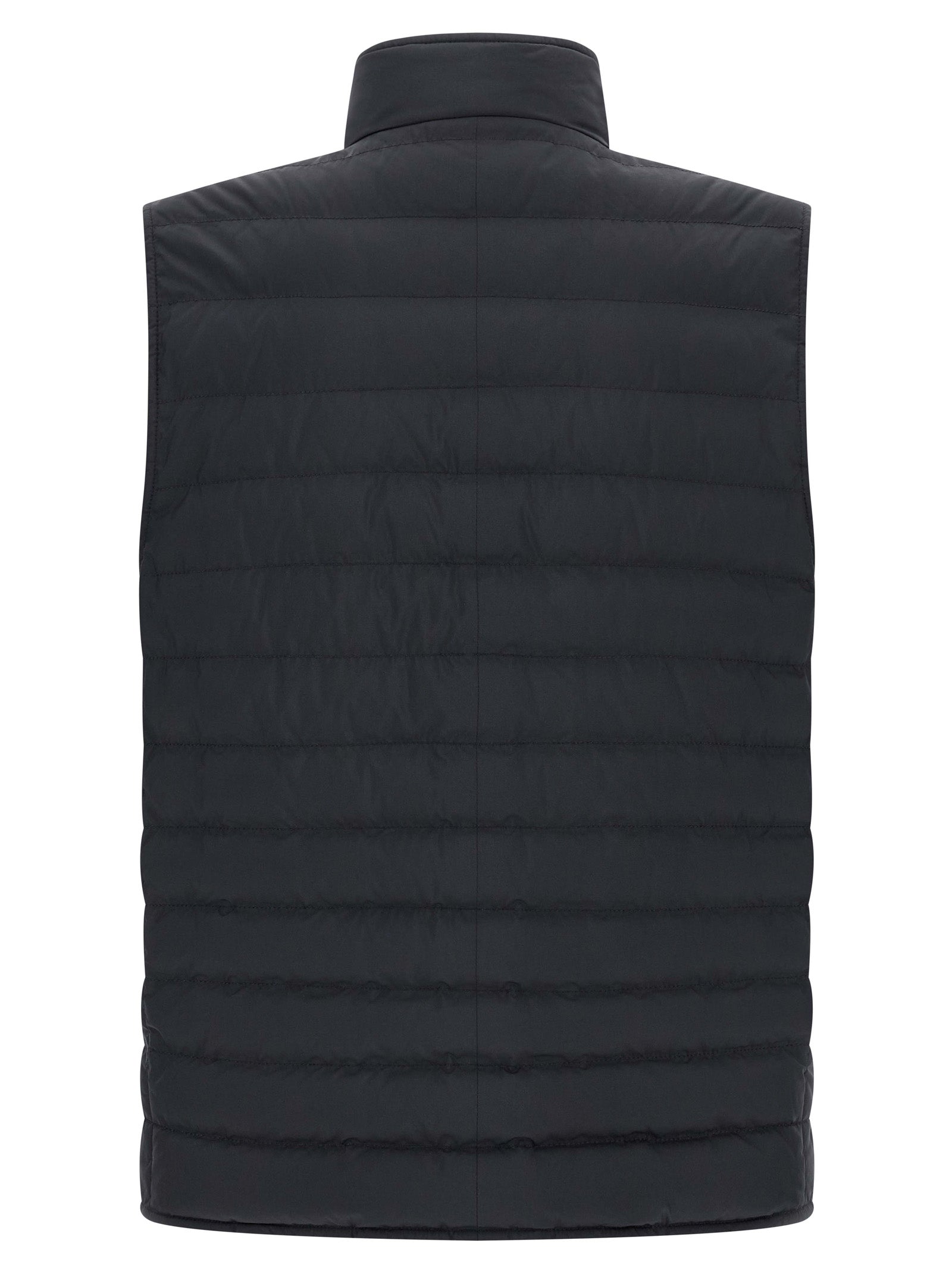 Brunello Cucinelli Blue Polyester Sleeveless Jacket Brunello Cucinelli