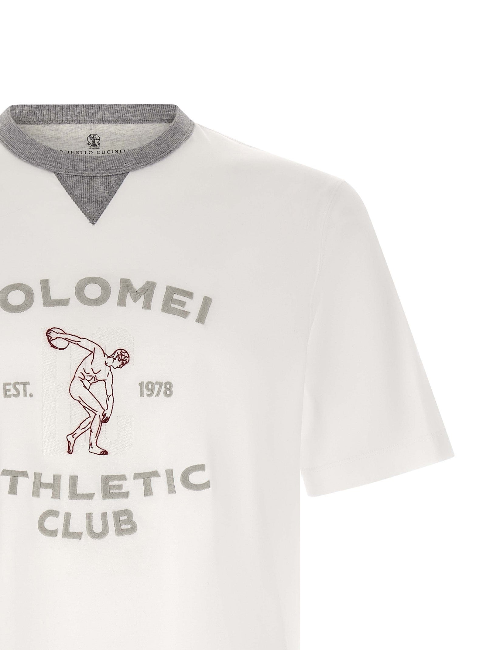 Brunello Cucinelli White Cotton T-Shirt Brunello Cucinelli
