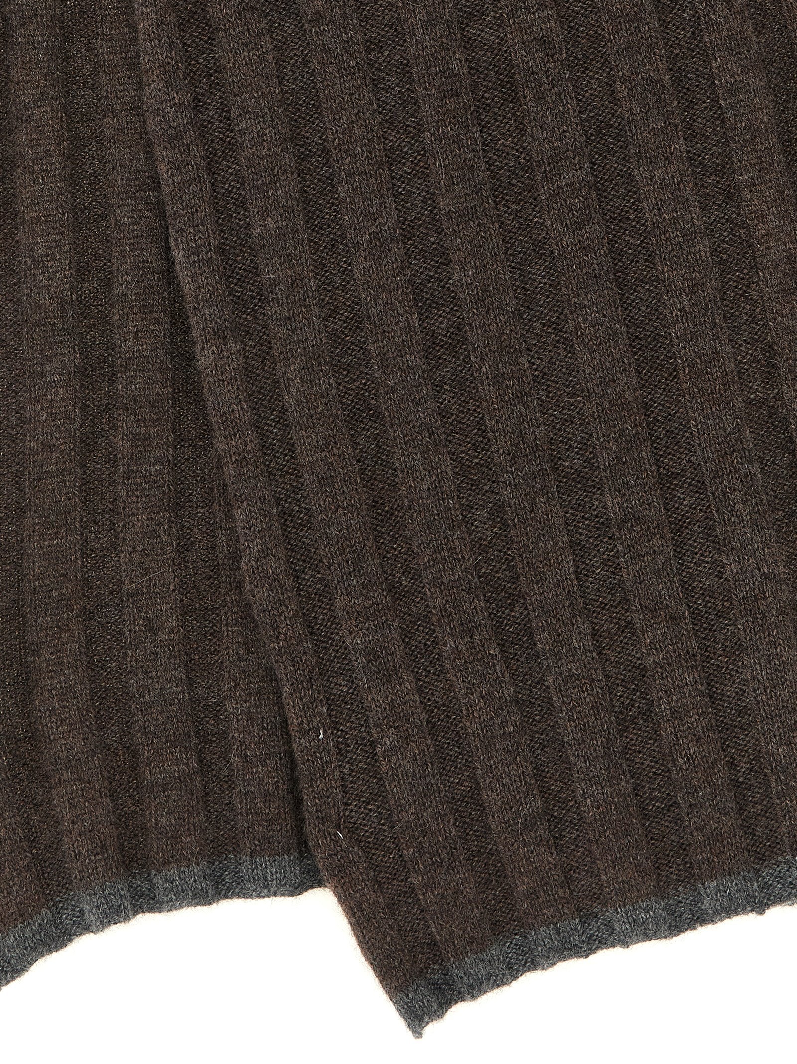 Brunello Cucinelli Brown Cashmere Scarf Brunello Cucinelli