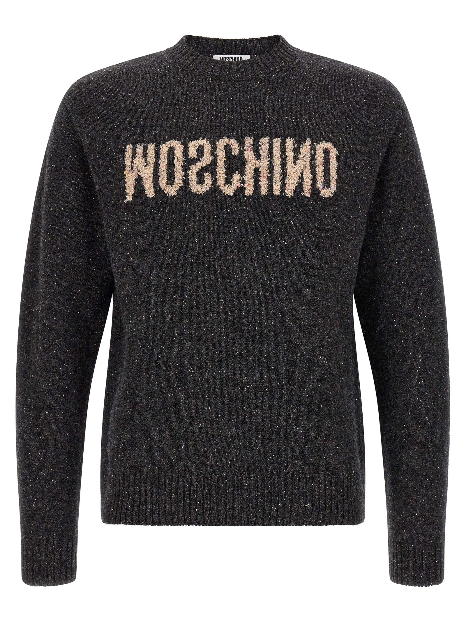 Moschino Gray Wool Cardigan Moschino