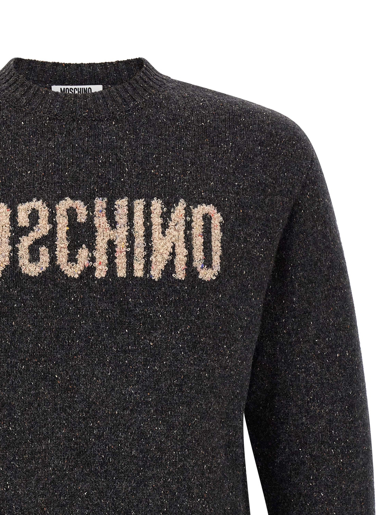 Moschino Gray Wool Cardigan Moschino