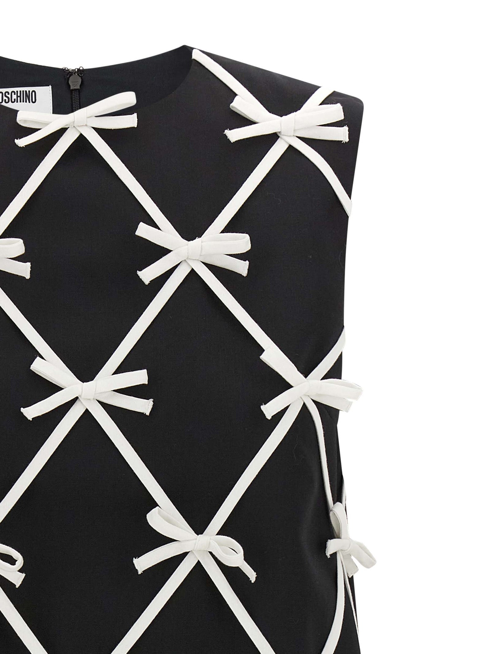 Moschino Bicolor Virgin Wool Short Dress Moschino
