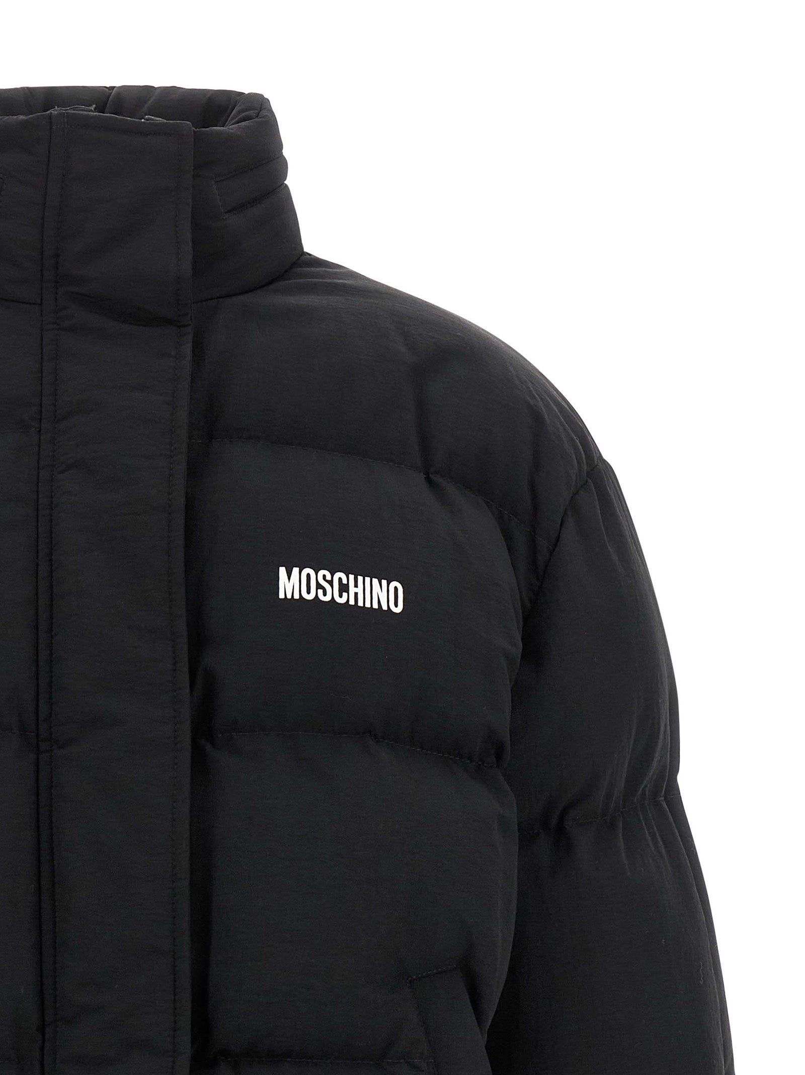 Moschino Black Polyamide Bomber Moschino