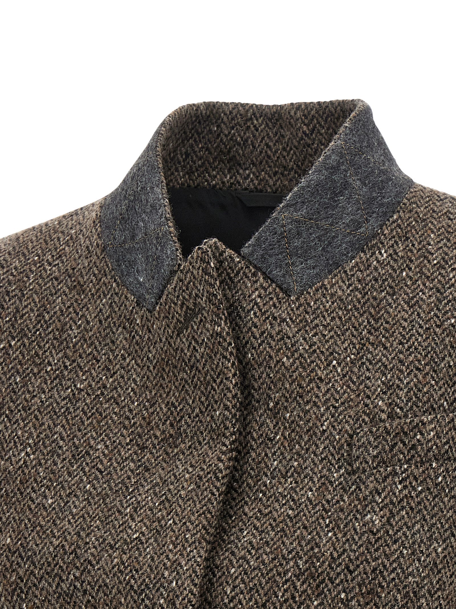 Brunello Cucinelli Brown Virgin Wool Sleeveless Jacket Brunello Cucinelli