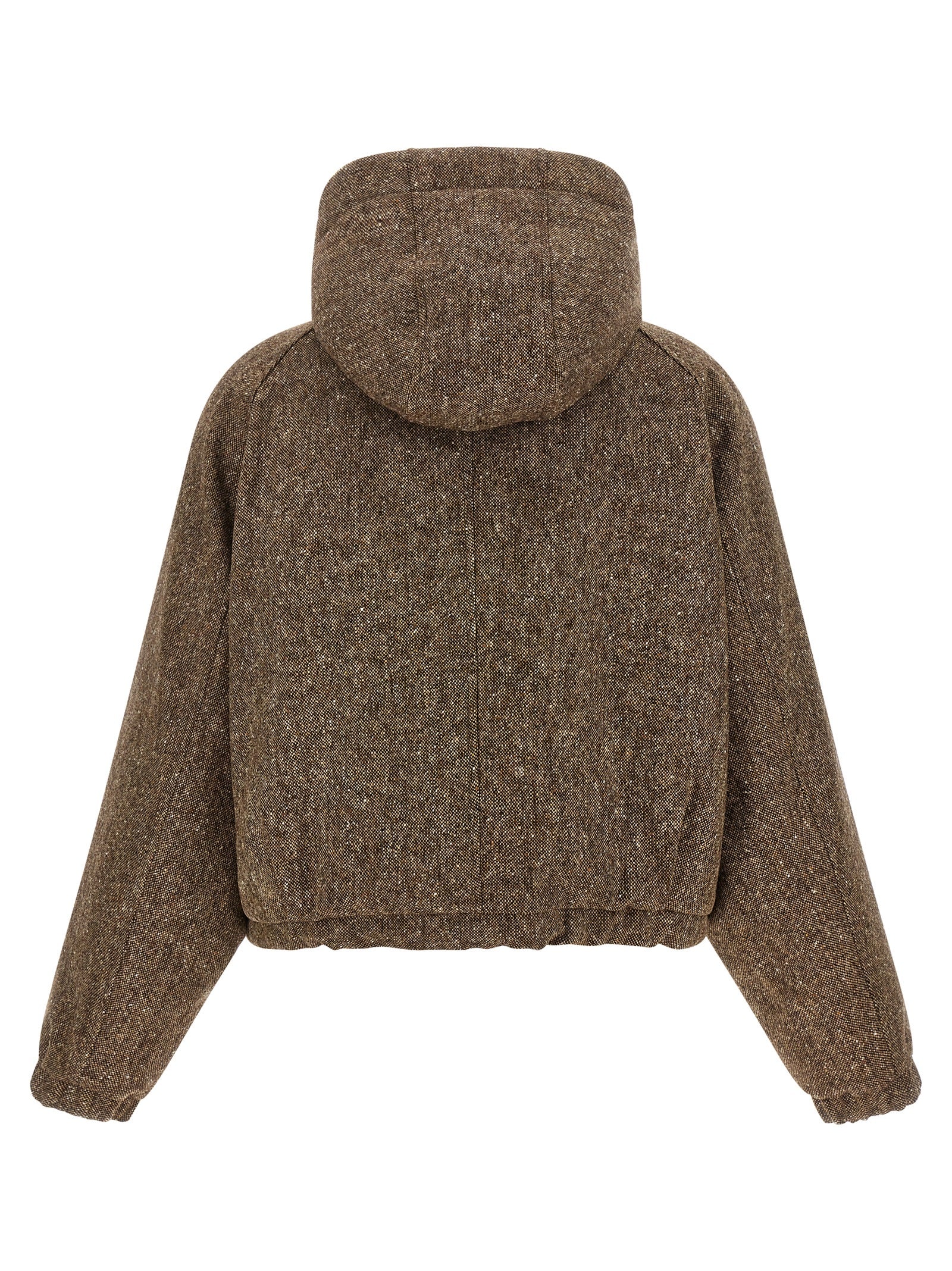 Brunello Cucinelli Brown Virgin Wool Full-Length Jacket Brunello Cucinelli