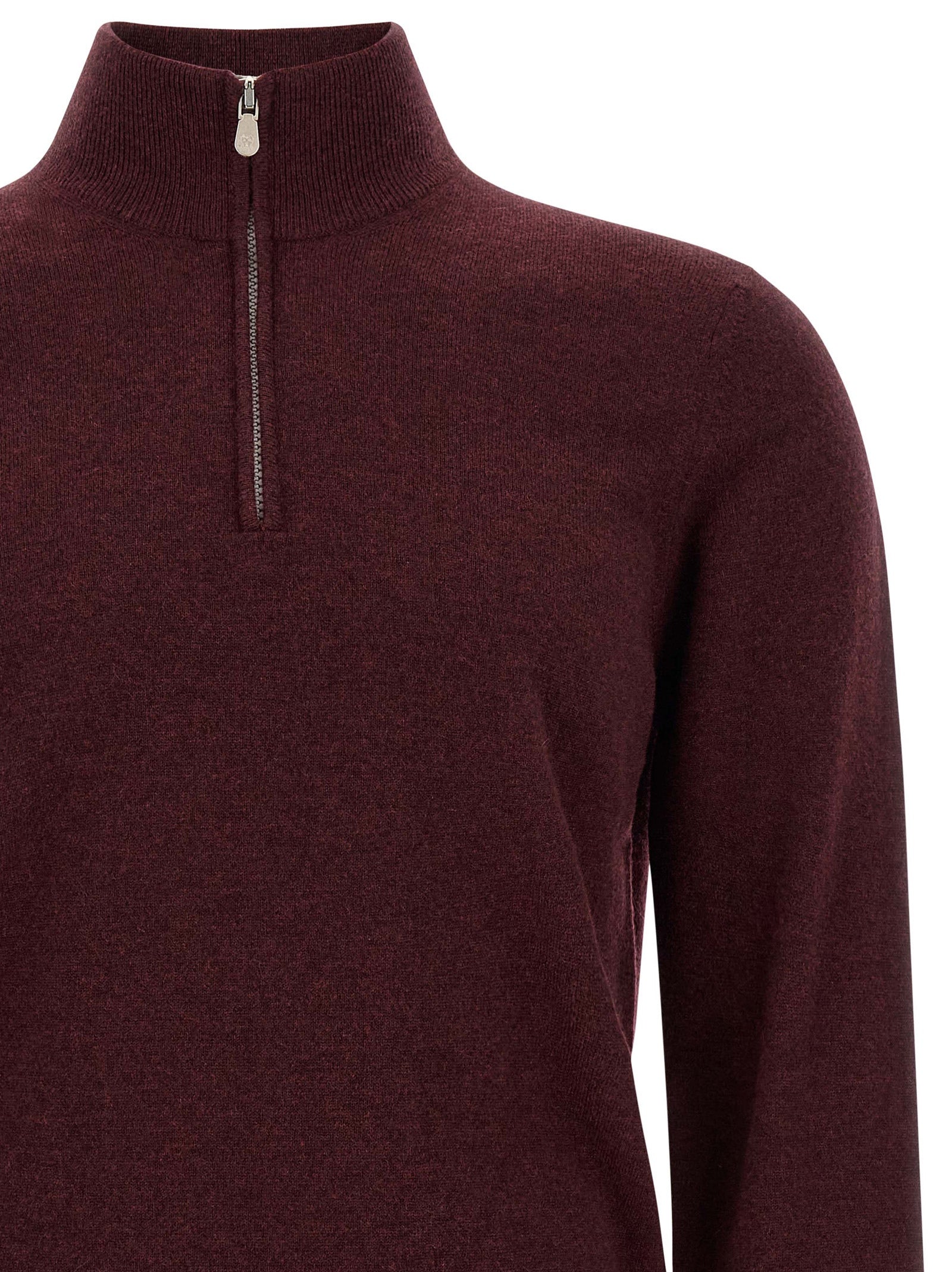 Brunello Cucinelli Bordeaux Cashmere Cardigan Brunello Cucinelli