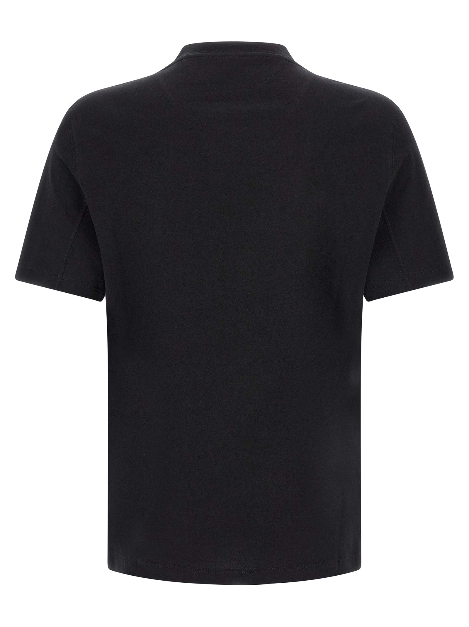 Brunello Cucinelli Black Cotton T-Shirt Brunello Cucinelli