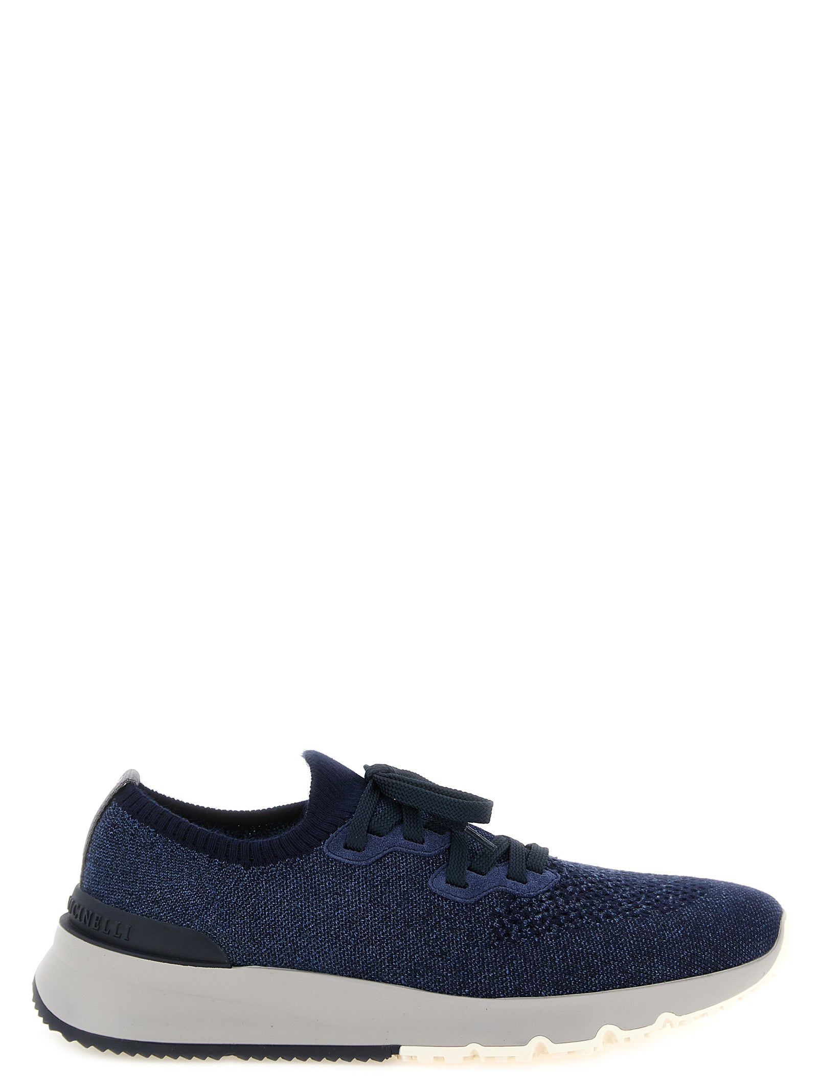 Brunello Cucinelli Blue Cotton Athletic Sneakers Brunello Cucinelli