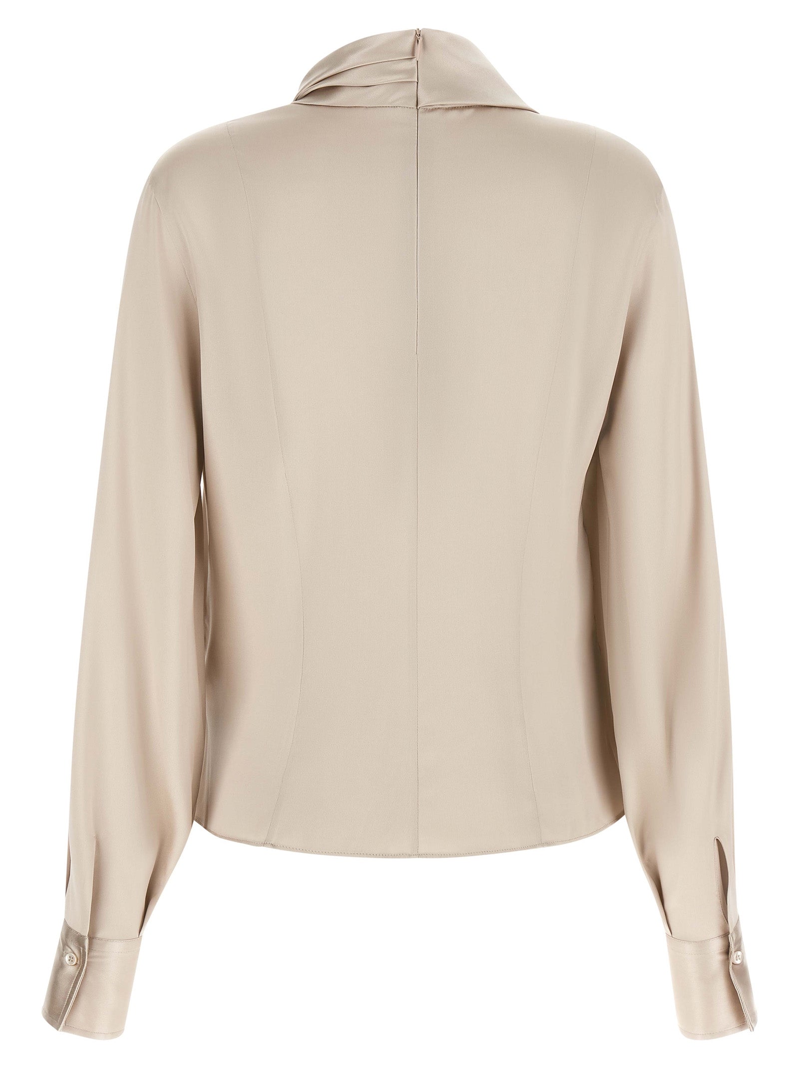 Brunello Cucinelli Beige Silk Blouse Brunello Cucinelli