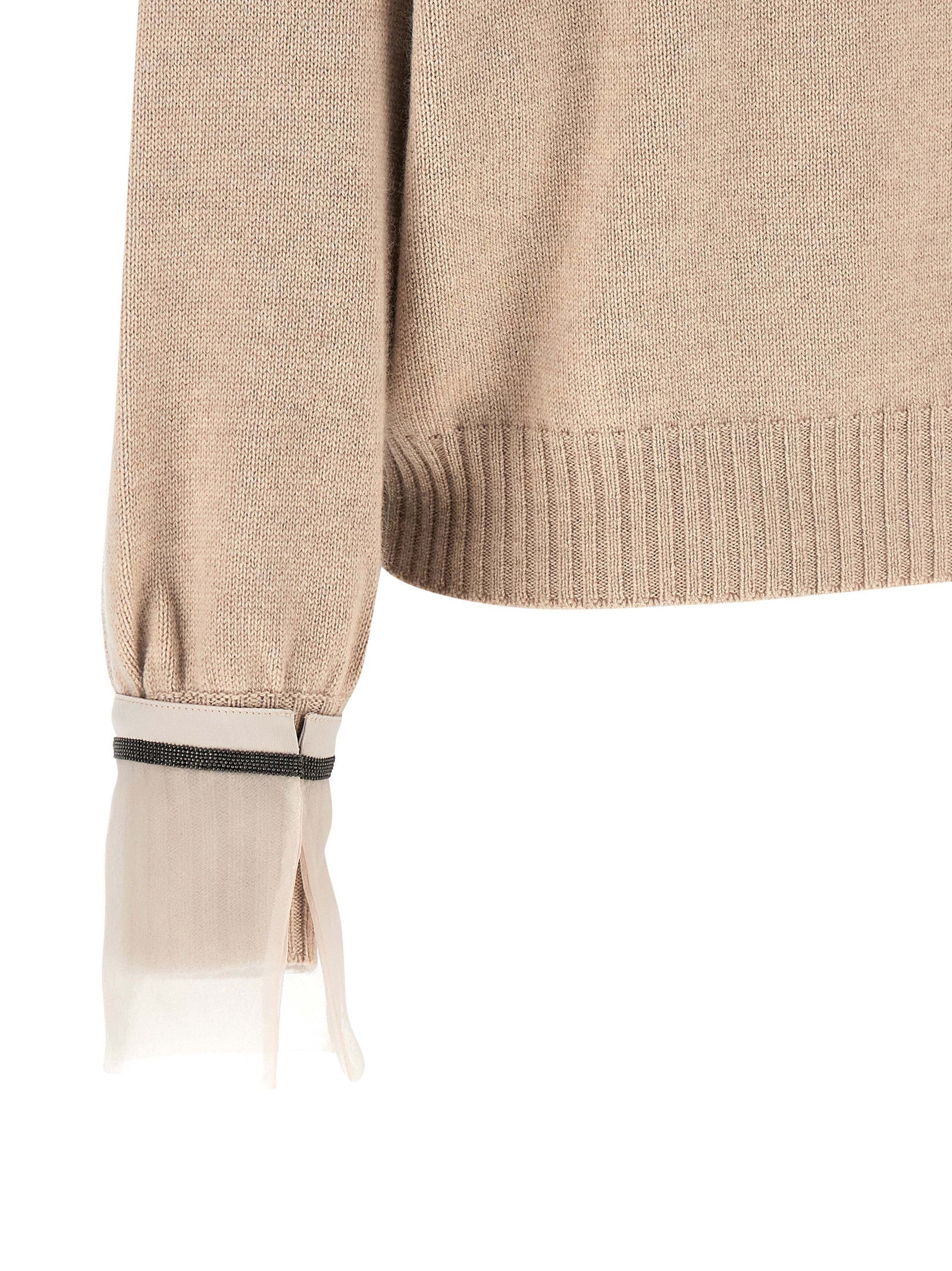 Brunello Cucinelli Beige Cashmere Cardigan Brunello Cucinelli