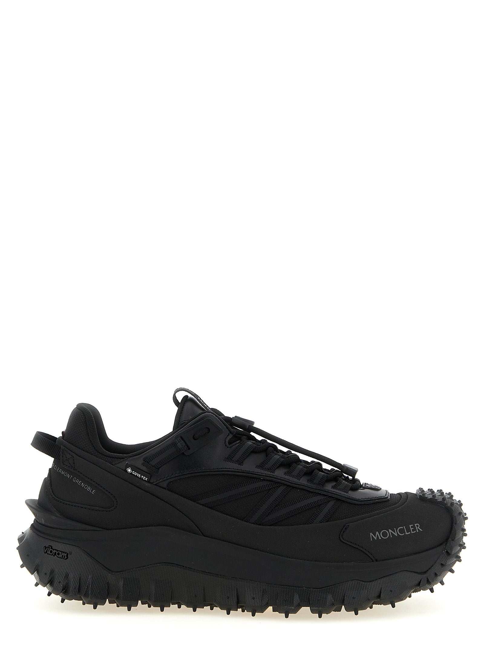 Moncler Black Leather Athletic Sneakers Moncler