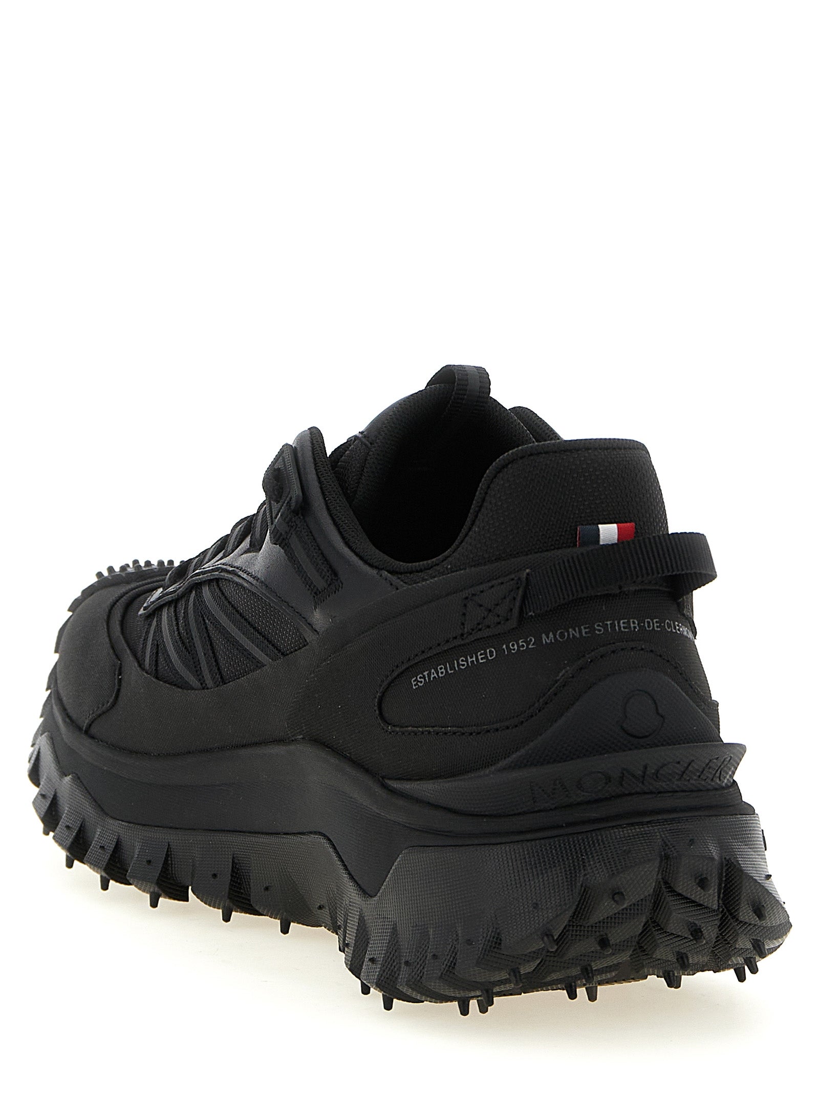 Moncler Black Leather Athletic Sneakers Moncler