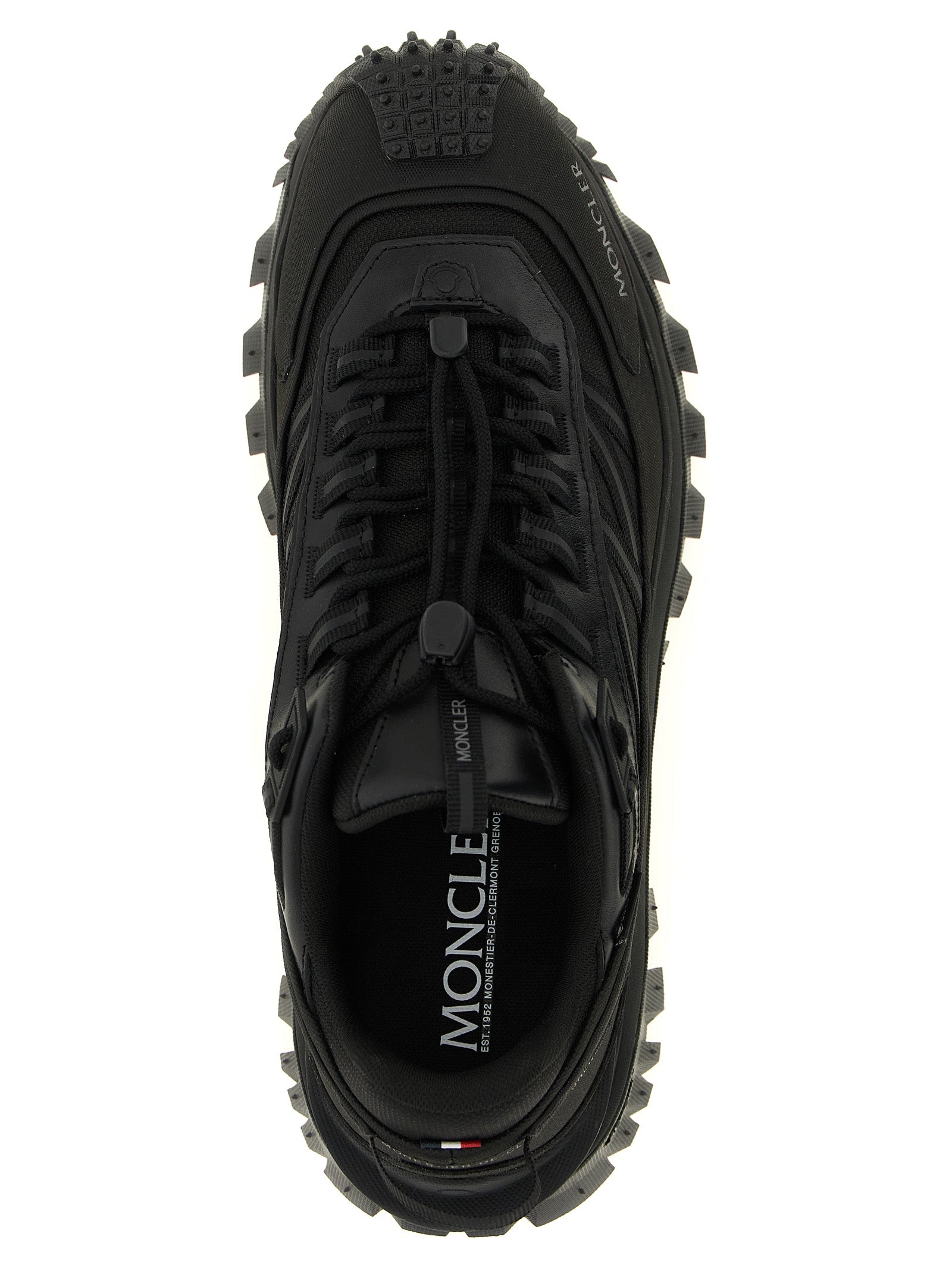 Moncler Black Leather Athletic Sneakers Moncler