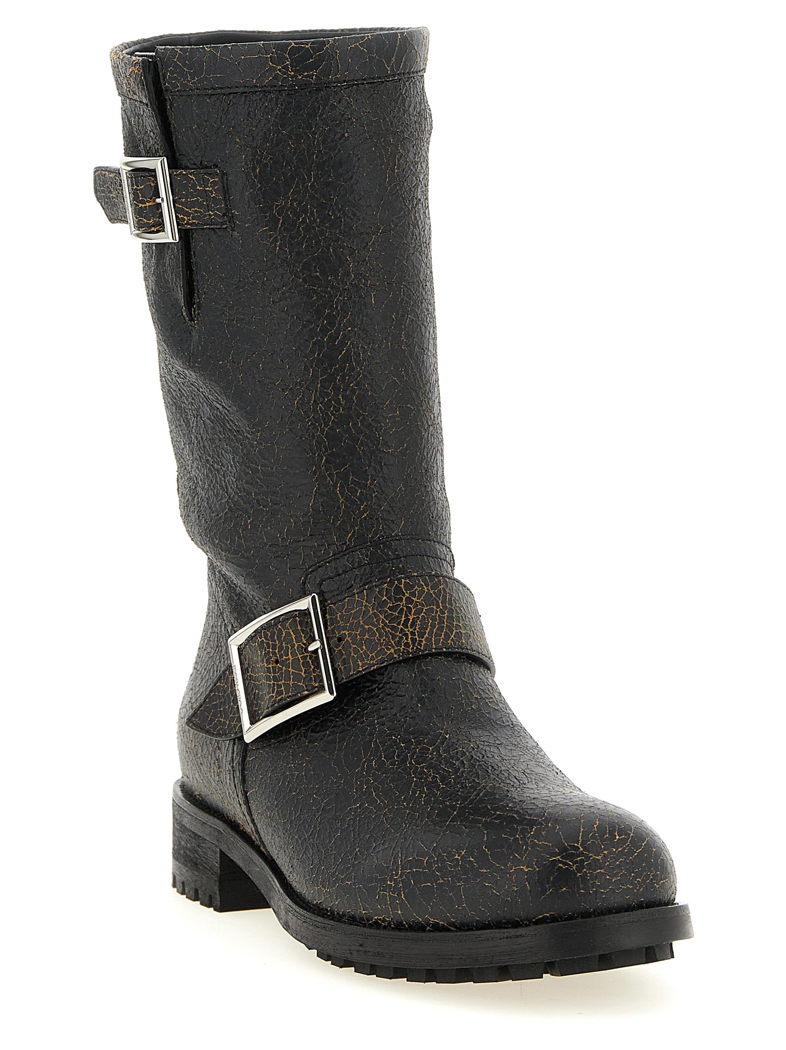 Jimmy Choo Black Leather Ankle Boots Jimmy Choo
