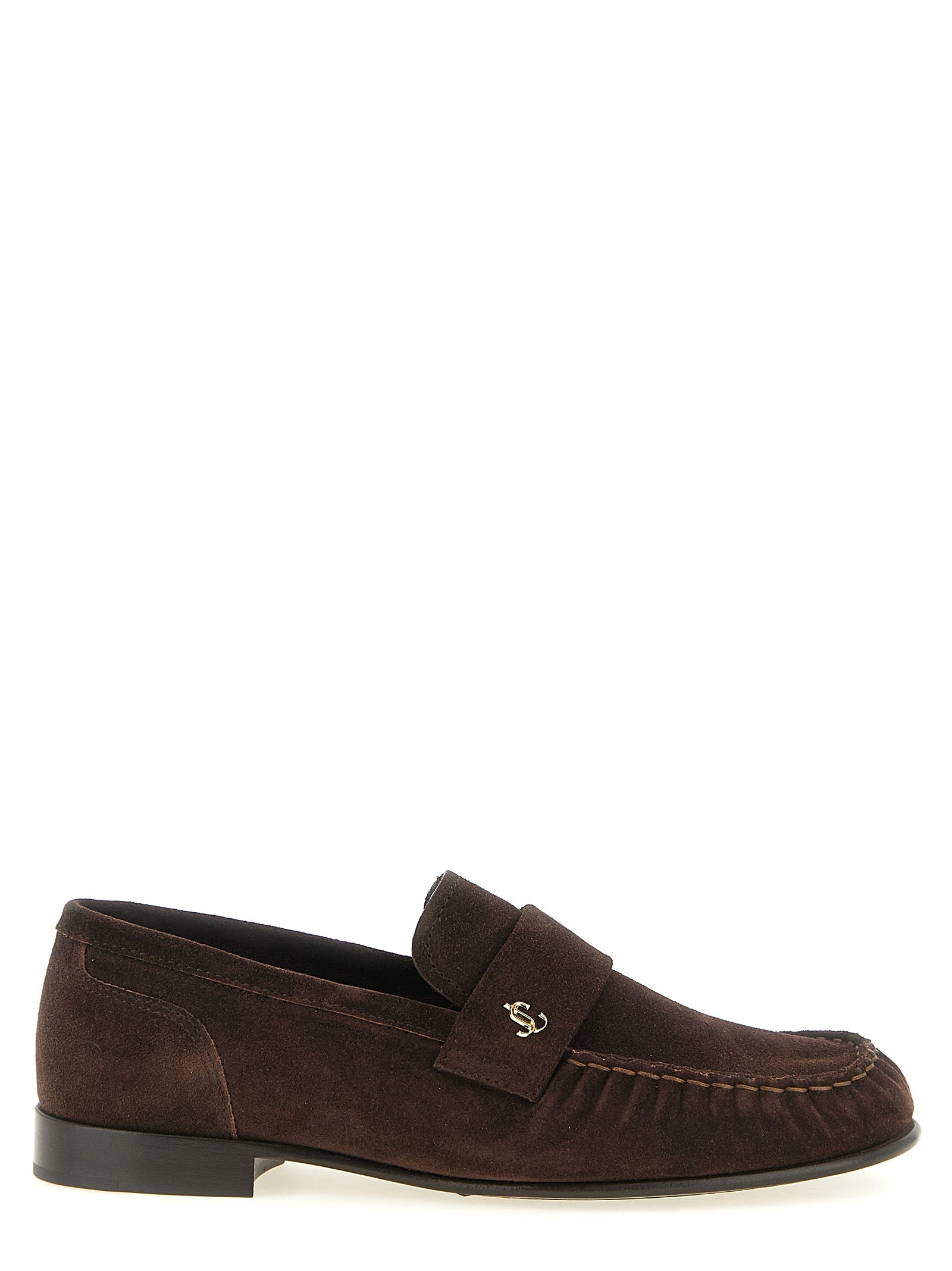 Jimmy Choo Brown Leather Slip-On Loafers Jimmy Choo