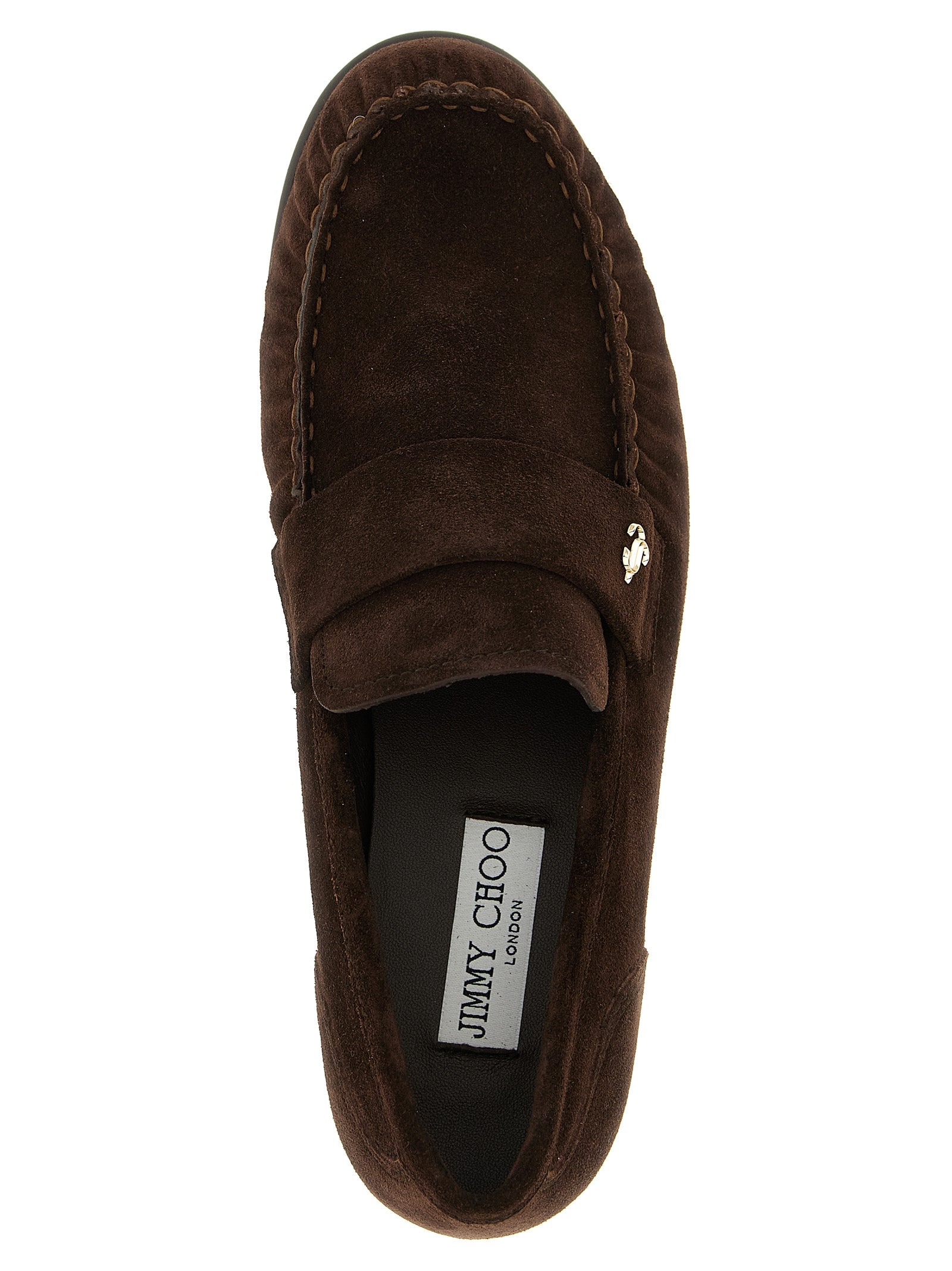 Jimmy Choo Brown Leather Slip-On Loafers Jimmy Choo