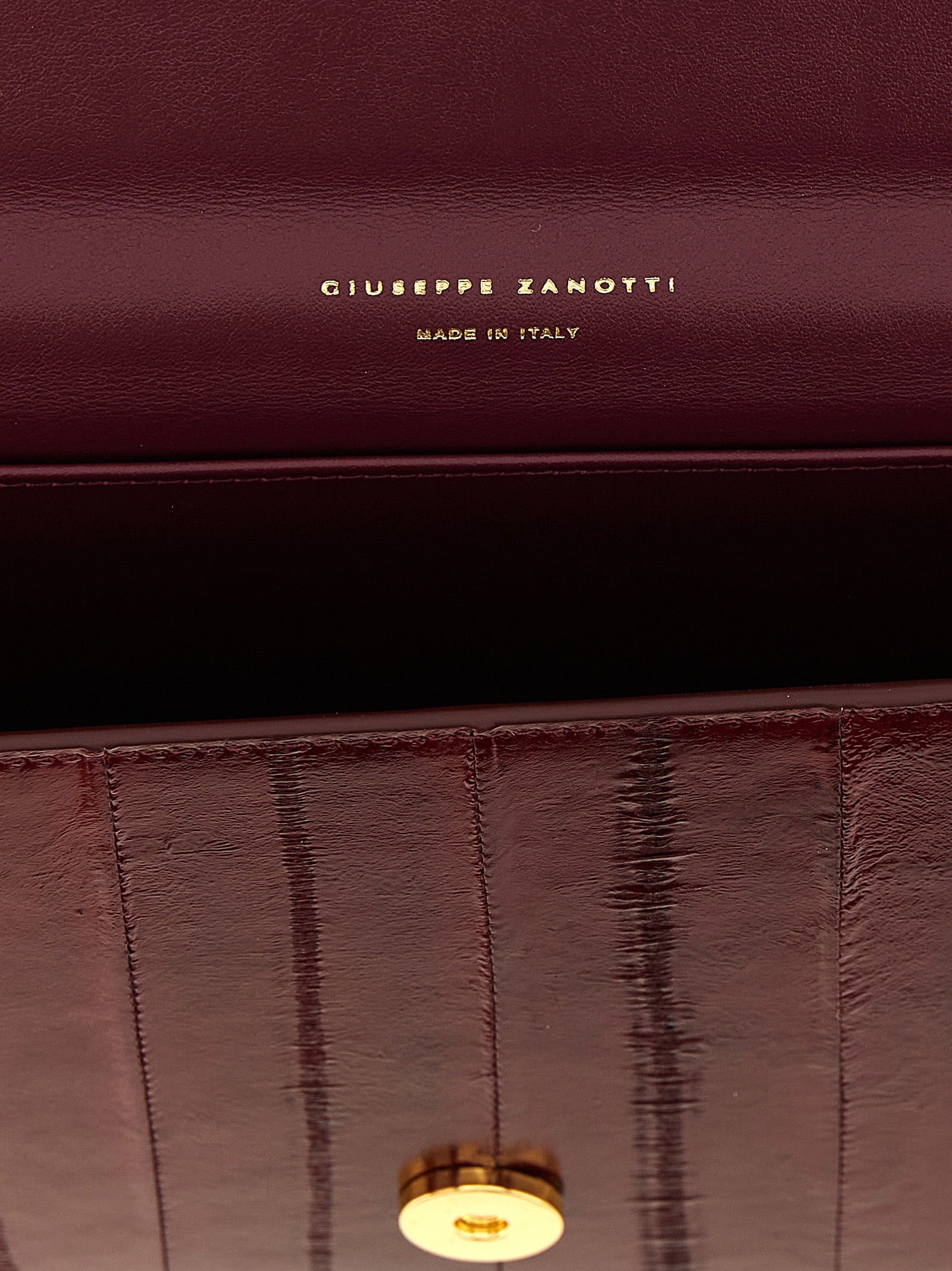 Giuseppe Zanotti Bordeaux Leather Clutch Bag Giuseppe Zanotti