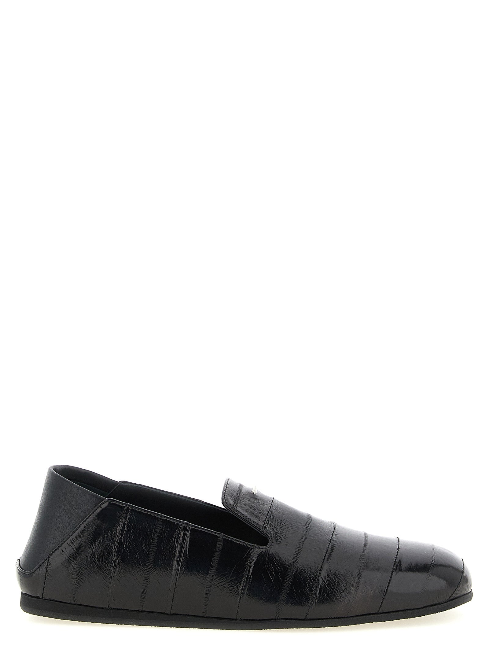 Giuseppe Zanotti Black Leather Slip-On Loafers Giuseppe Zanotti