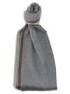 Brunello Cucinelli Gray Wool Scarf Brunello Cucinelli