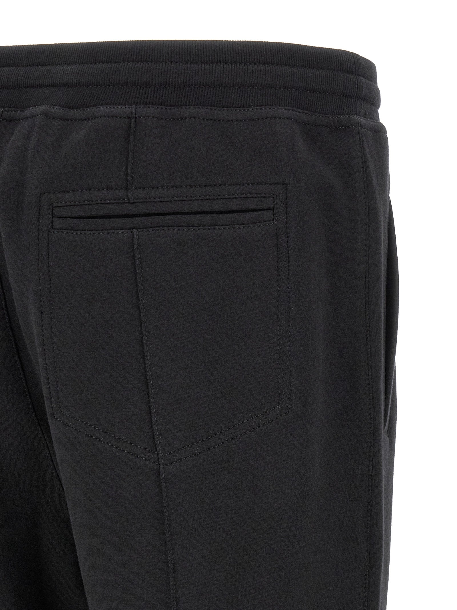 Brunello Cucinelli Black Cotton Joggers (Workout Pants) Brunello Cucinelli