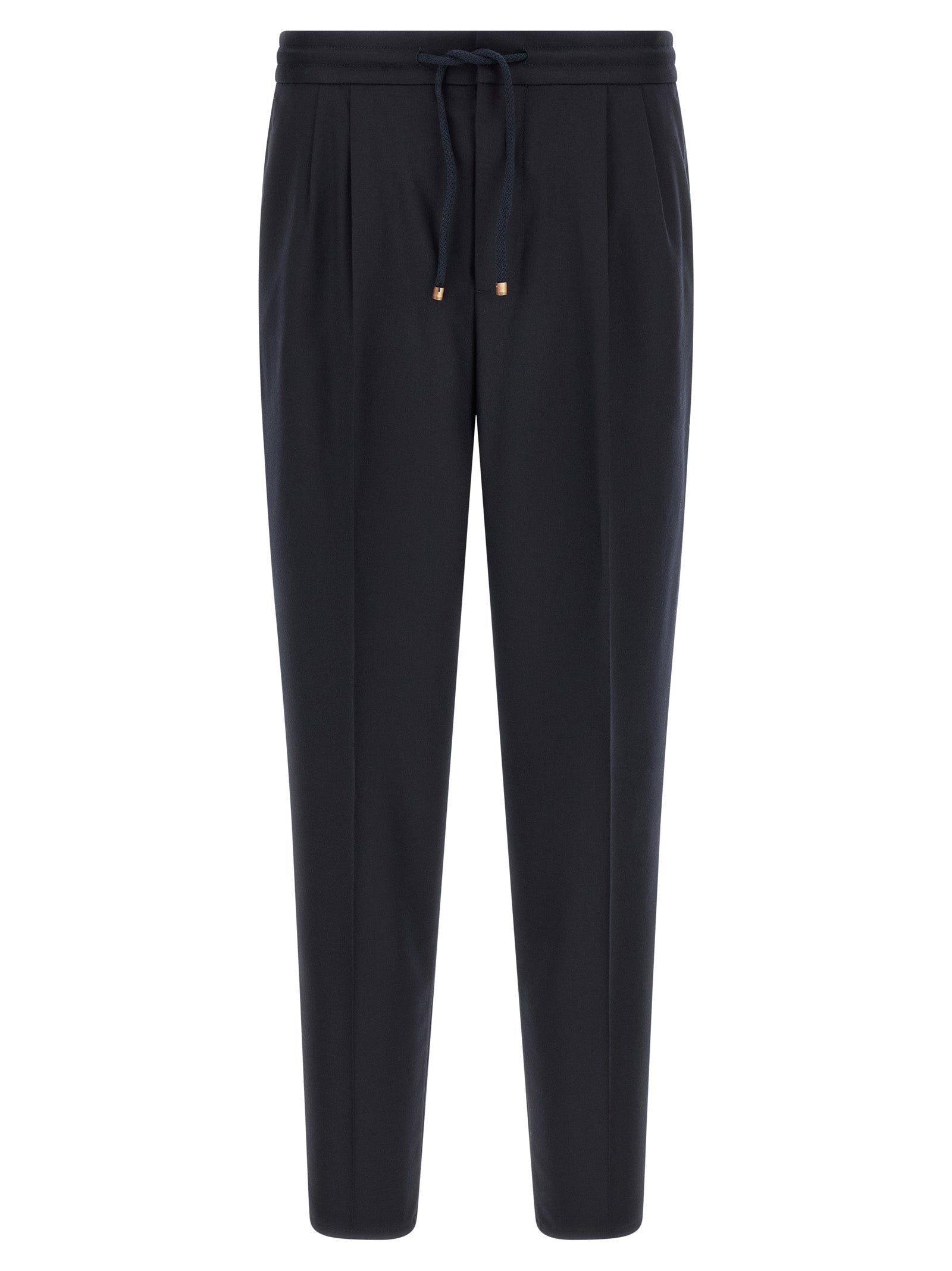 Brunello Cucinelli Blue Virgin Wool Casual Pants Brunello Cucinelli