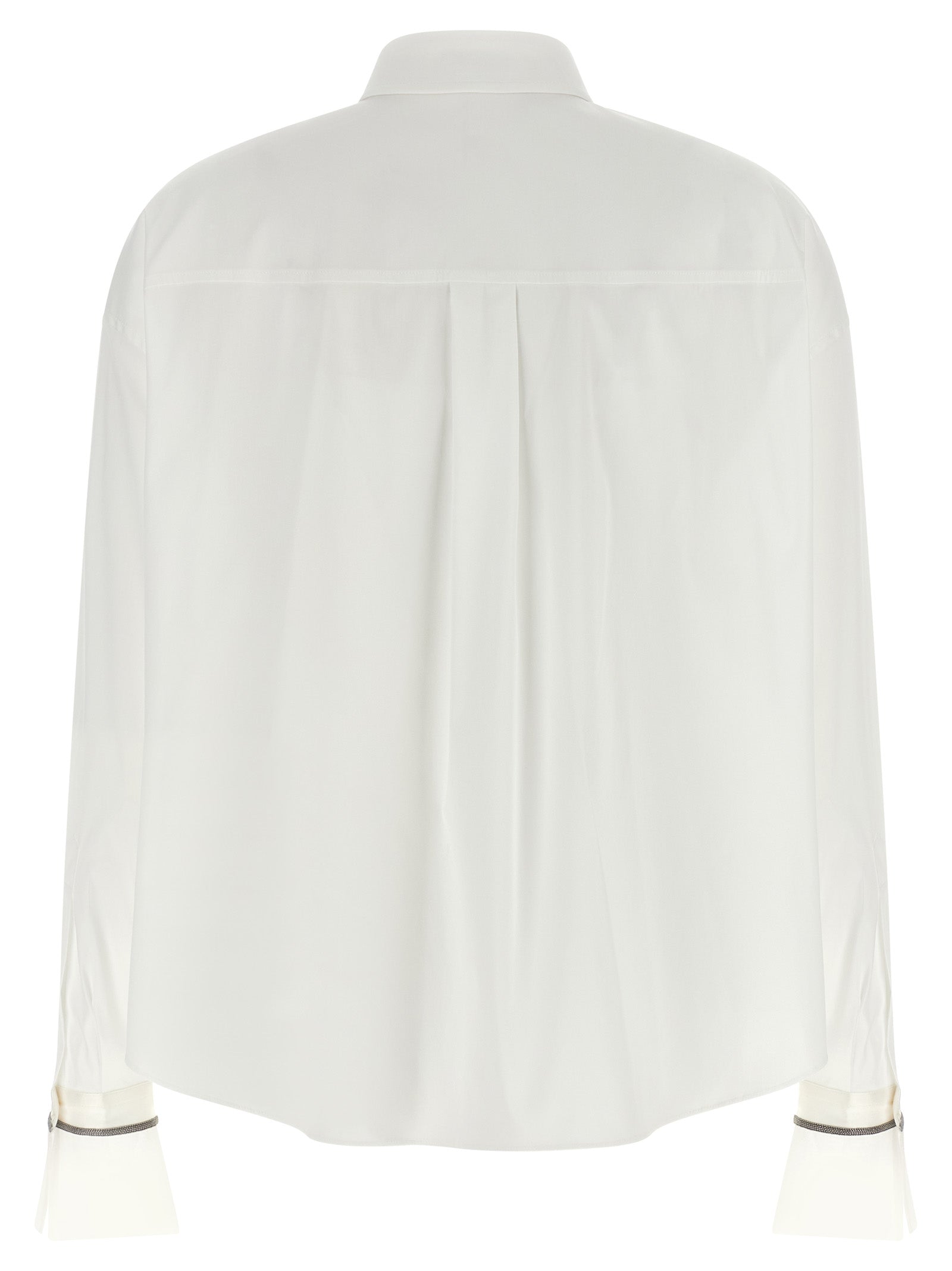 Brunello Cucinelli White Cotton Blouse Brunello Cucinelli