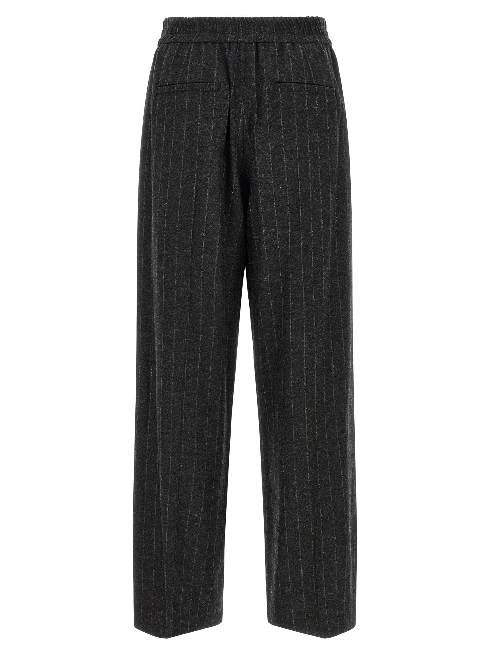 Brunello Cucinelli Gray Virgin Wool Casual Pants Brunello Cucinelli