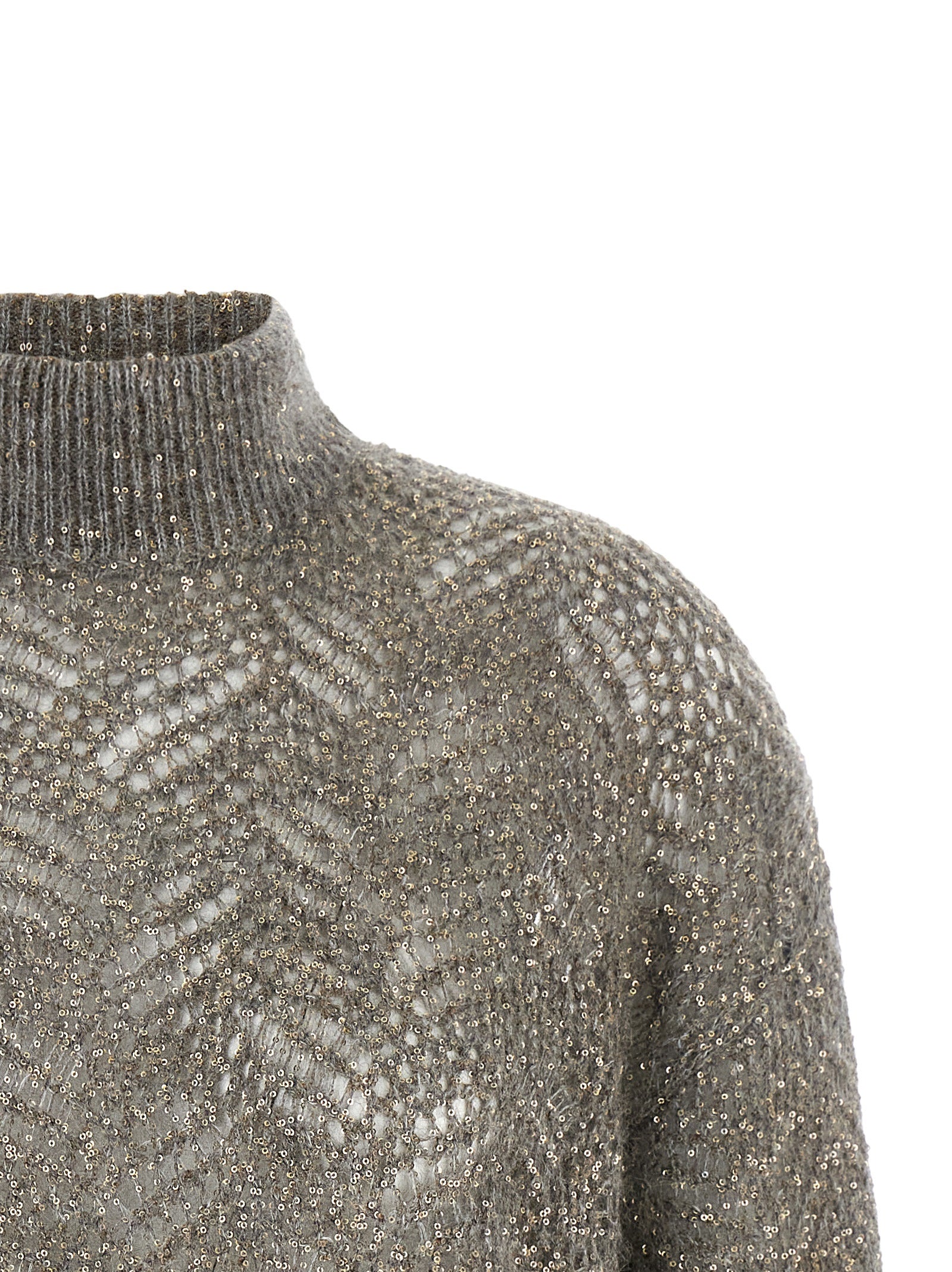 Brunello Cucinelli Gray Polyamide Cardigan Brunello Cucinelli
