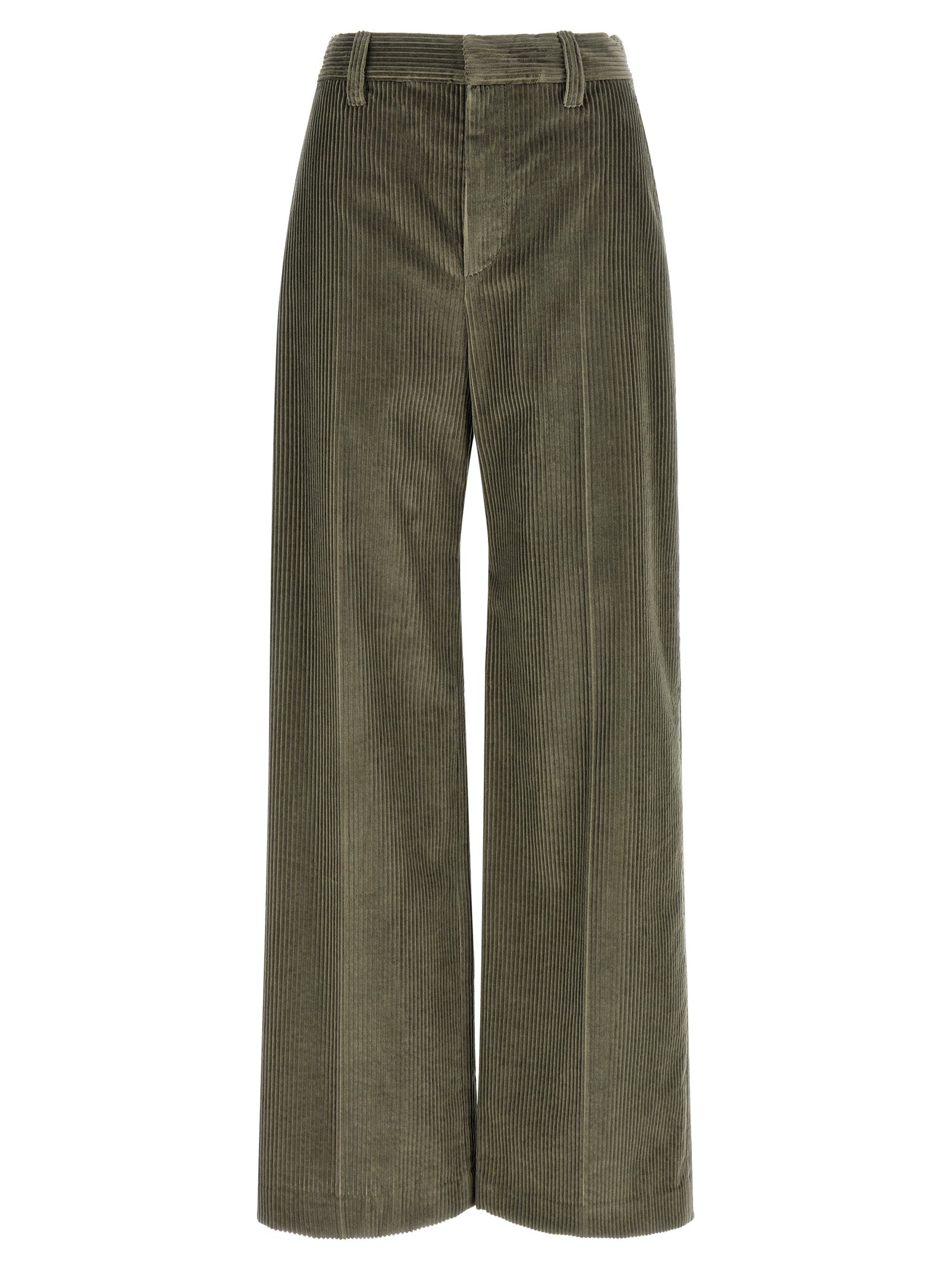 Brunello Cucinelli Bicolor Cotton Flared Pants Brunello Cucinelli