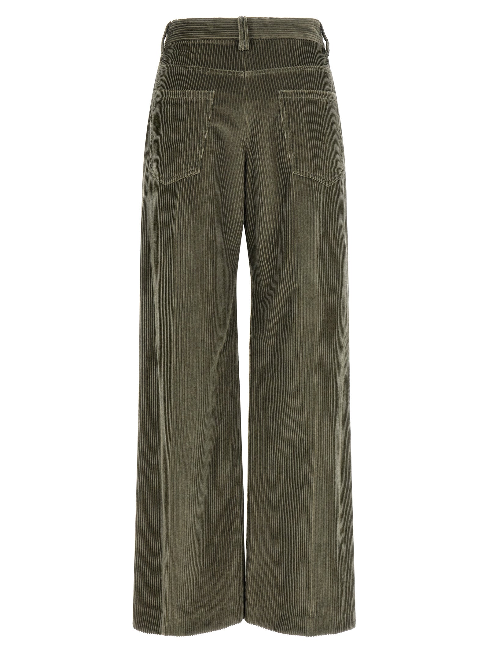 Brunello Cucinelli Bicolor Cotton Flared Pants Brunello Cucinelli