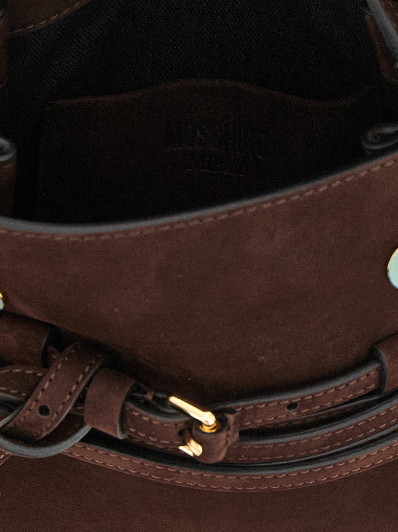 Moschino Brown Calfskin Handbag Moschino
