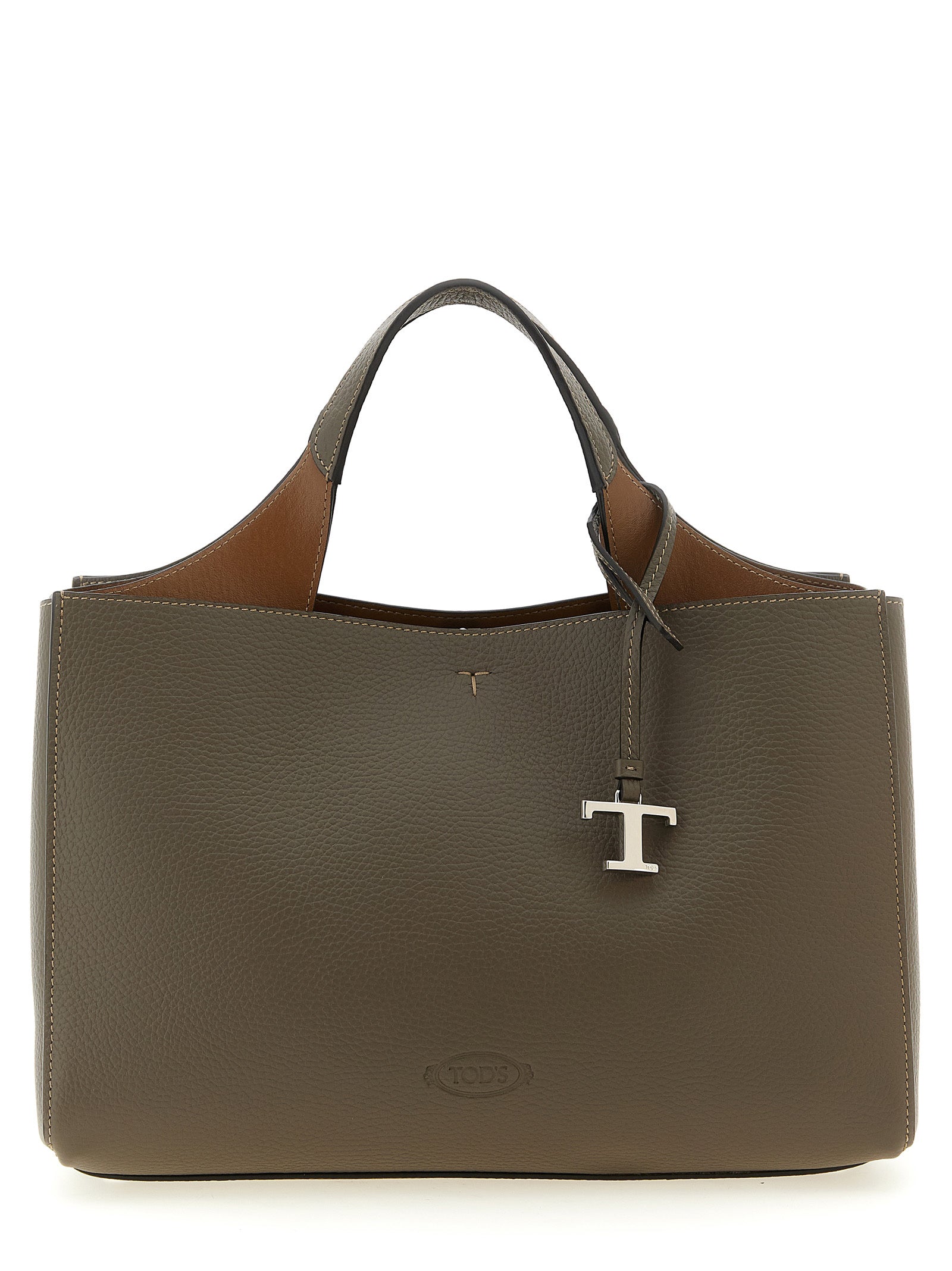 Tod's Gray Calfskin Handbag Tod's