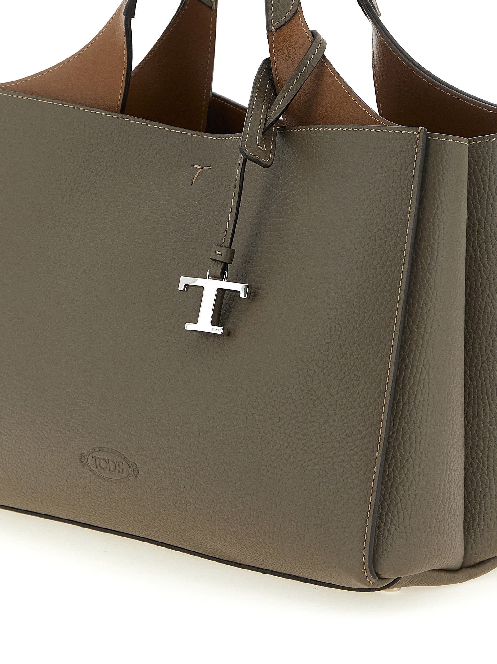 Tod's Gray Calfskin Handbag Tod's