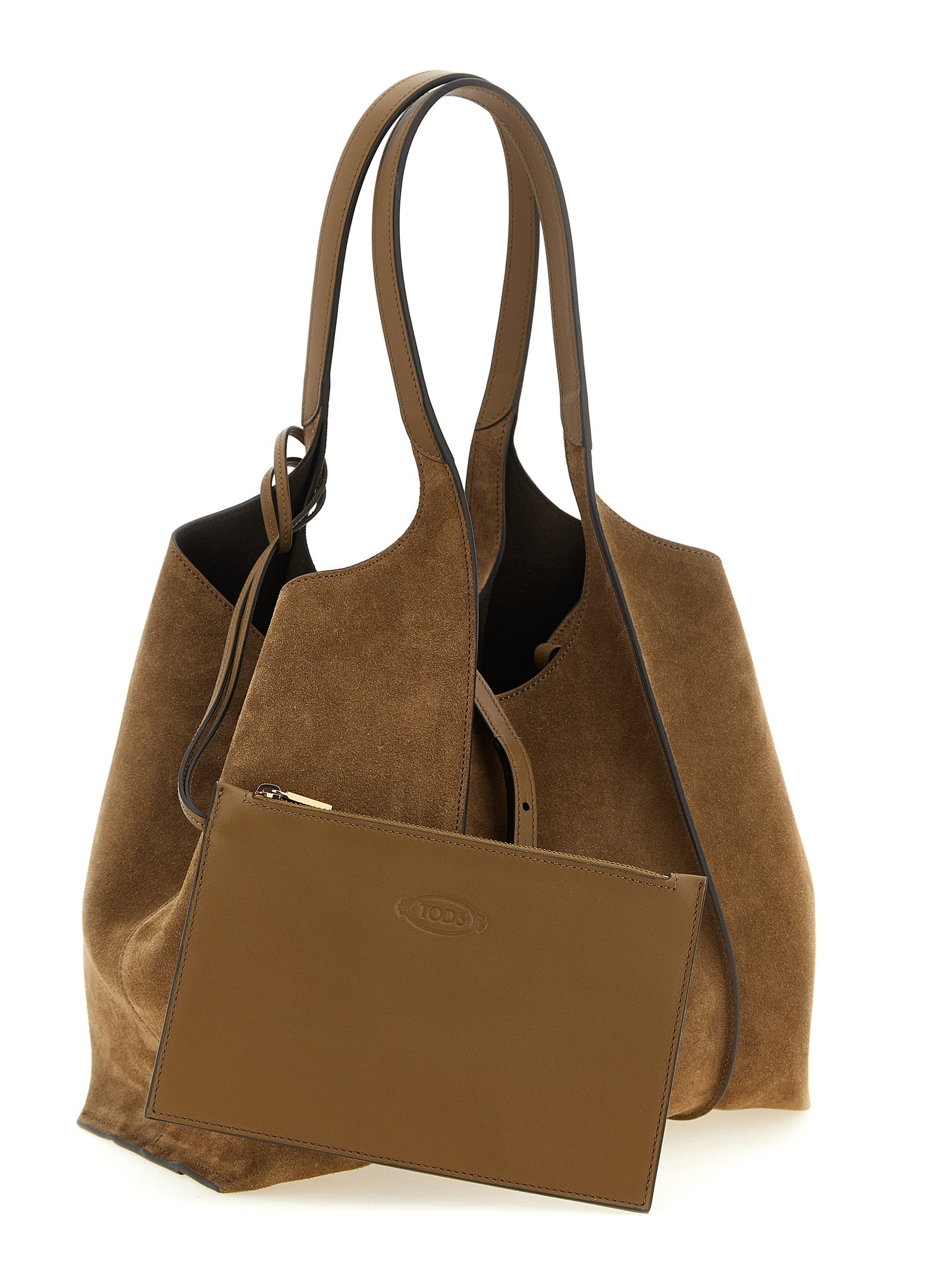 Tod's Brown Calfskin Tote Bag Tod's